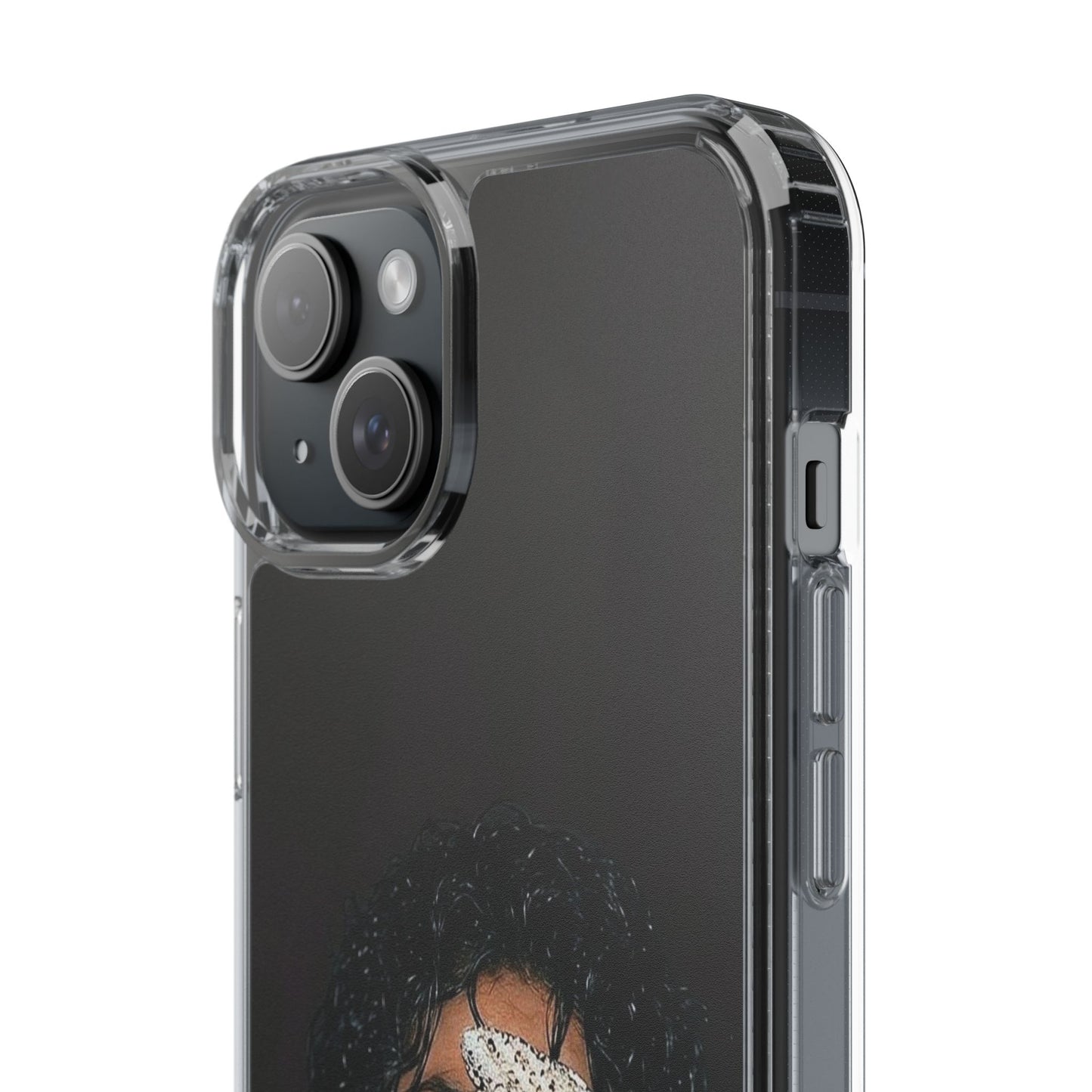 Michael Jackson Smiling Portrait Clear Phone Case — Retro Pop Icon Design