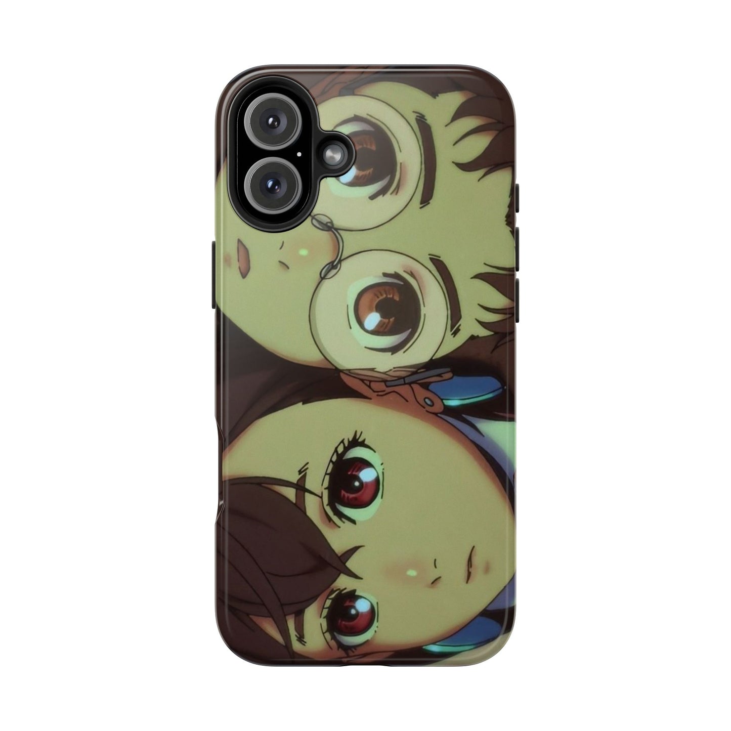 Anime Duo Tough Phone Case — Cute Chibi Sisters Protective Cover