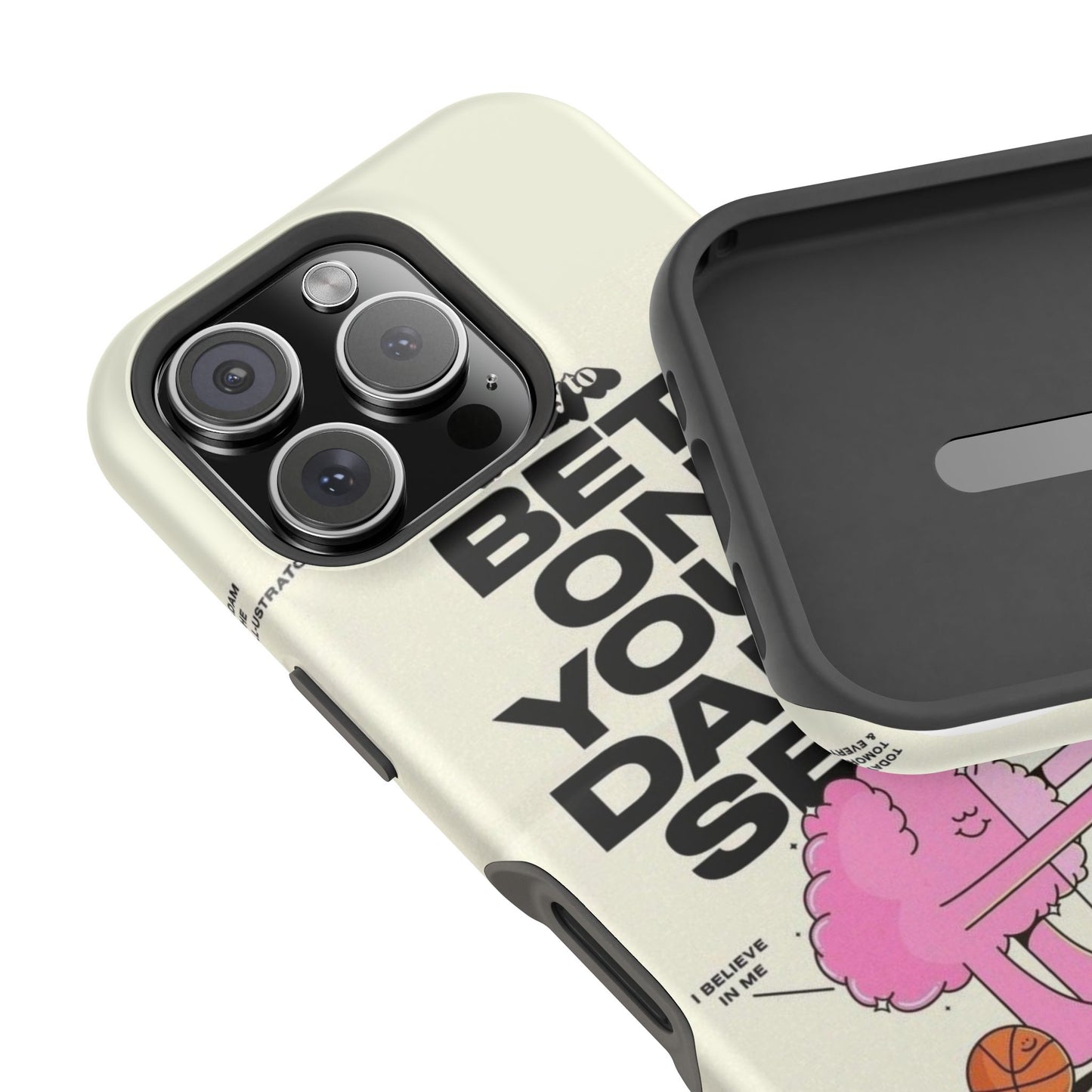 Magnetic Impact-Resistant Case — "Bet On Your Damn Self" Motivational Phone Cover