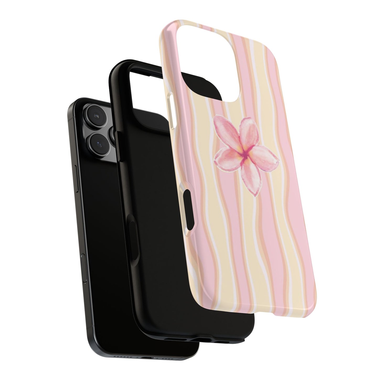 Pink Plumeria Phone Case - Tropical Floral Tough Phone Case