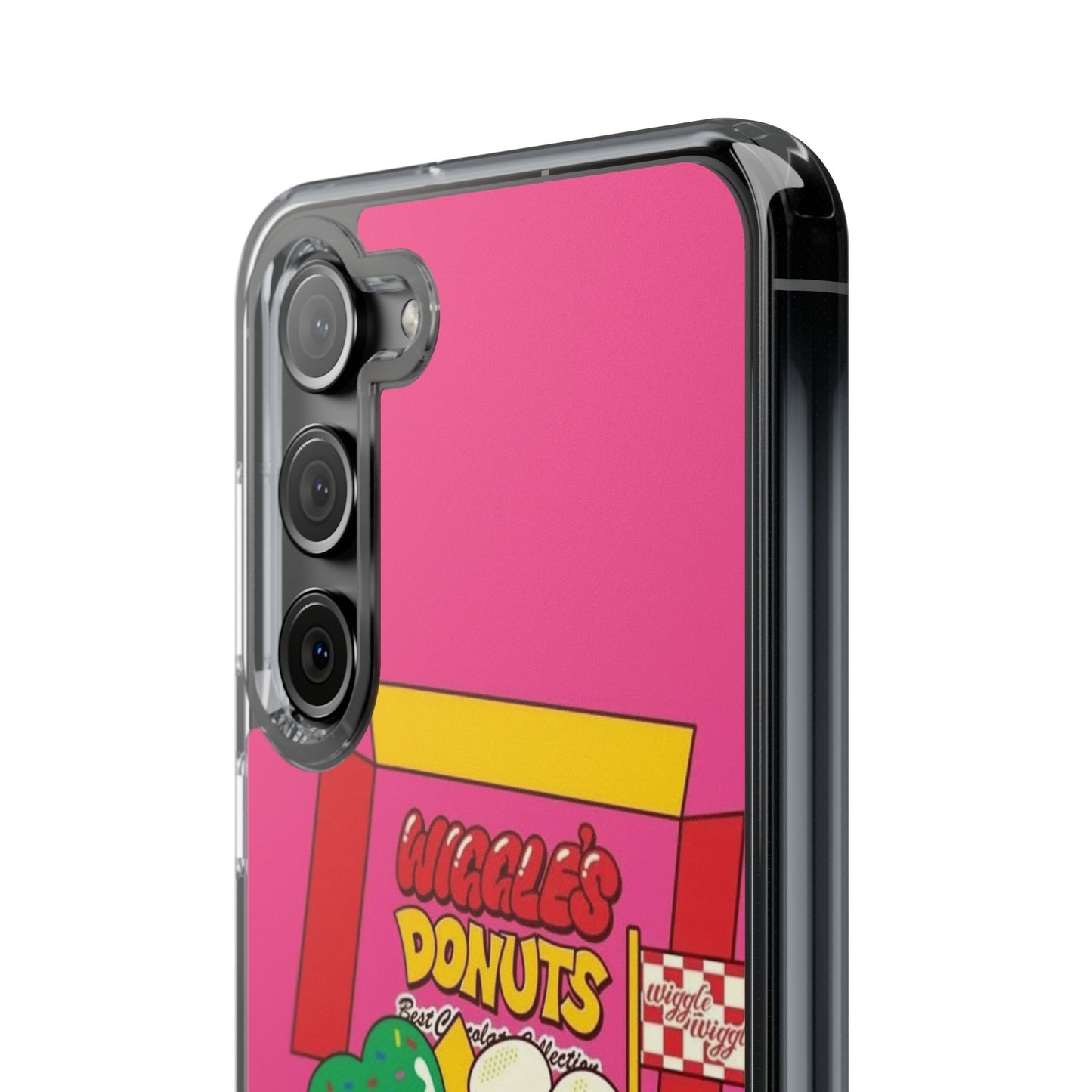 Donut Box Cute Phone Case — Clear Impact‑Resistant iPhone Cover with Smiling Donuts