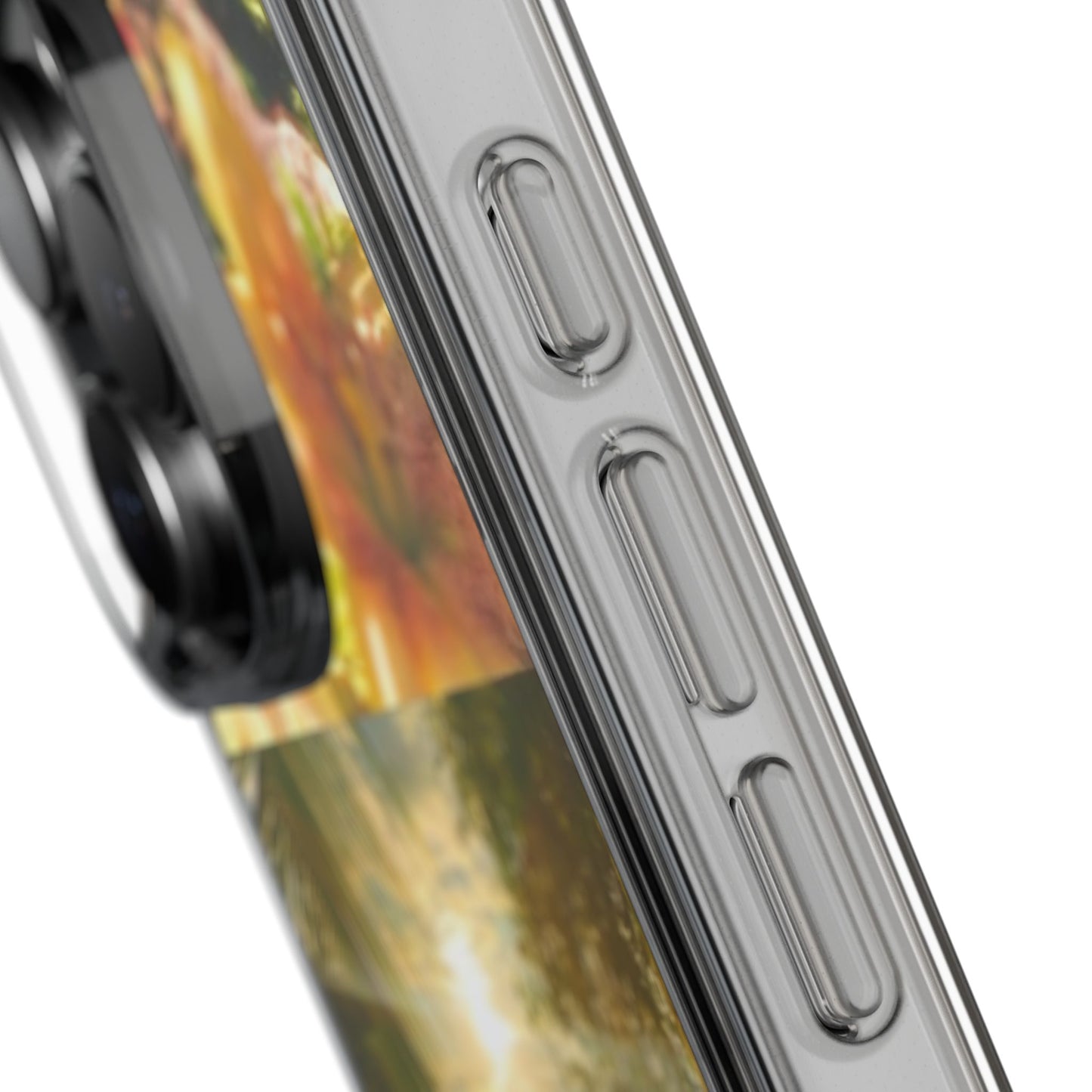 Tropical Sunset Phone Case — Floral Surfboard Clear iPhone Case