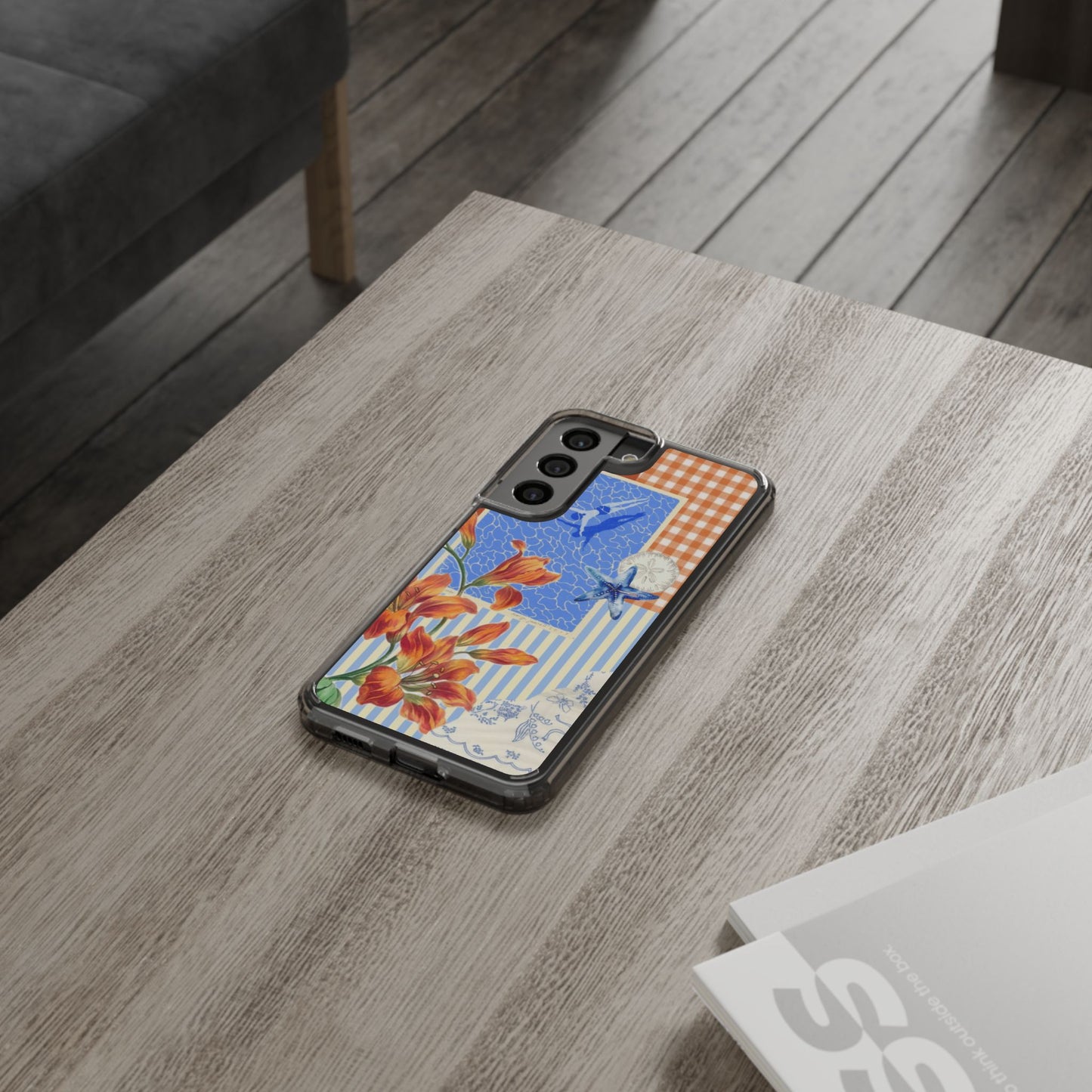 Floral Patchwork Clear Impact-Resistant Phone Case