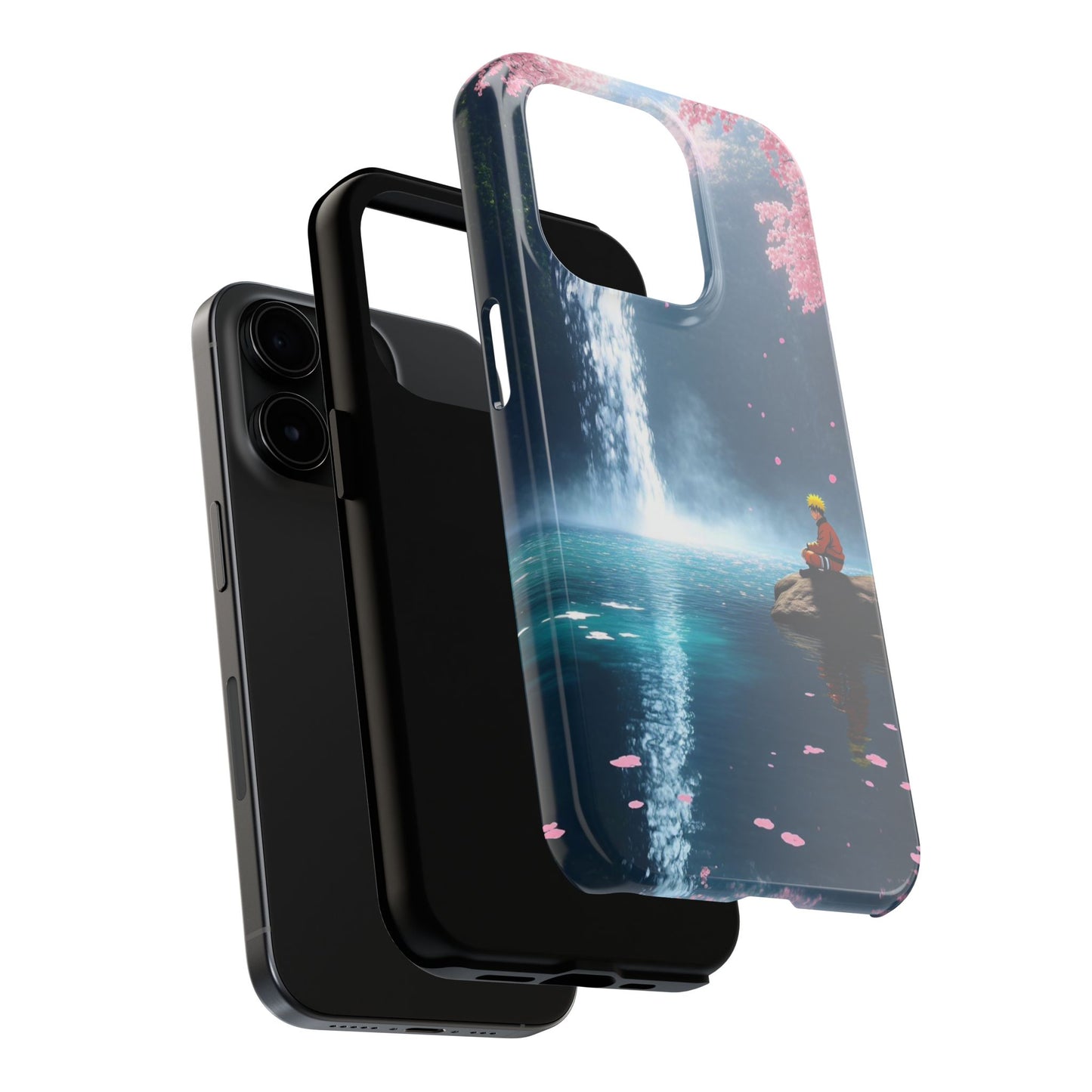 Naruto Scenic Tough Phone Case — Waterfall Meditation Anime Cover