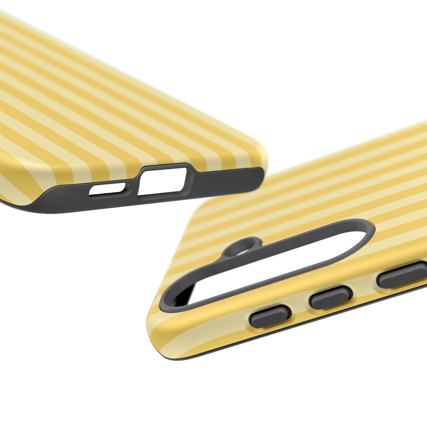 Yellow Stripe Tough Phone Case — Durable Protective iPhone Cover