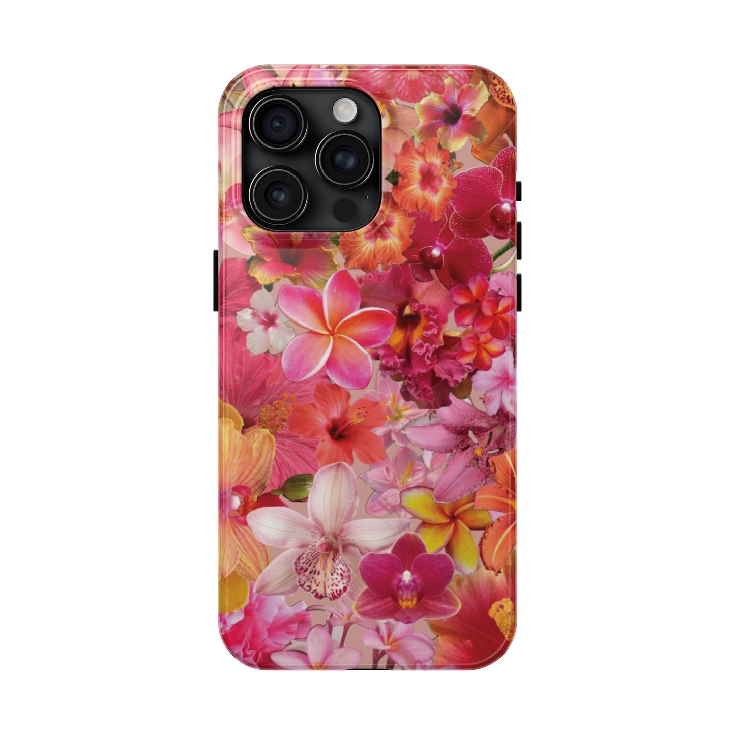 Tough Phone Case — Pink Tropical Floral Orchids Phone Cover