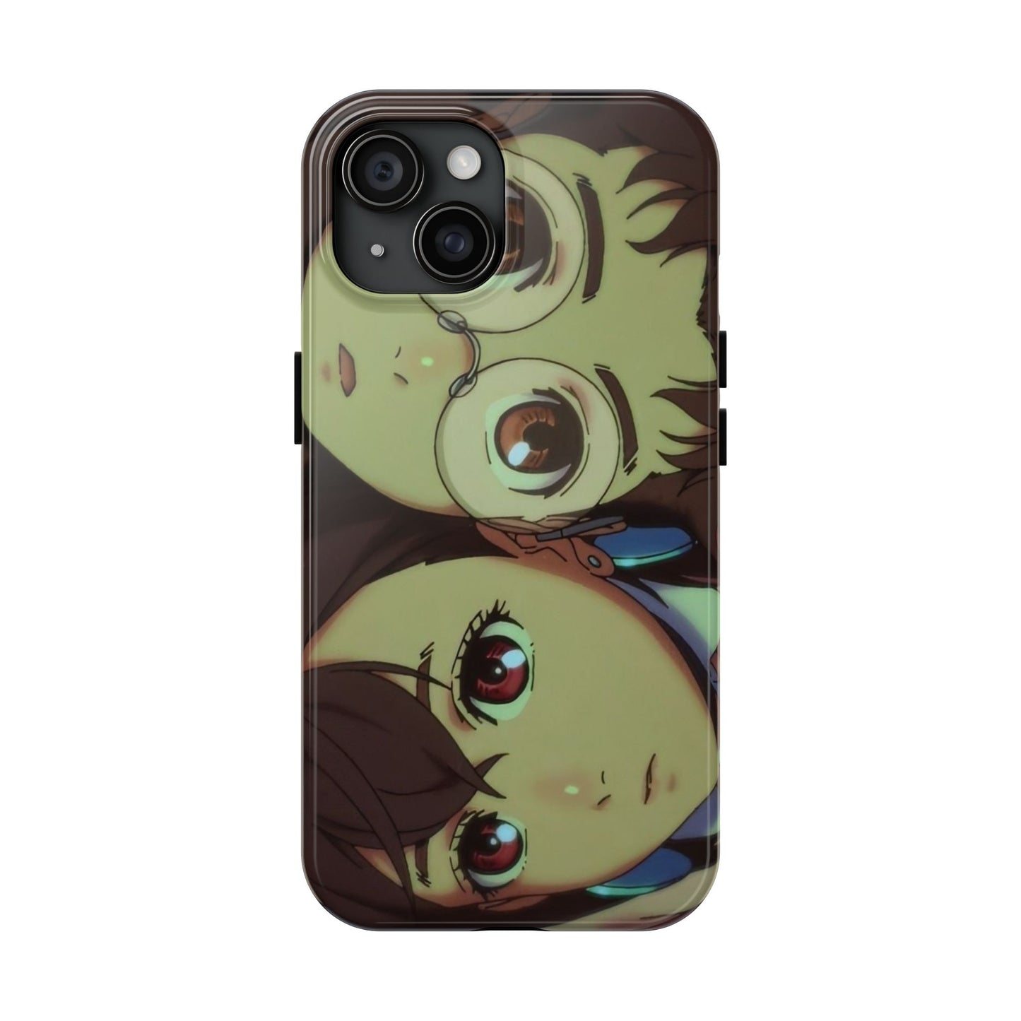 Anime Duo Tough Phone Case — Cute Chibi Sisters Protective Cover