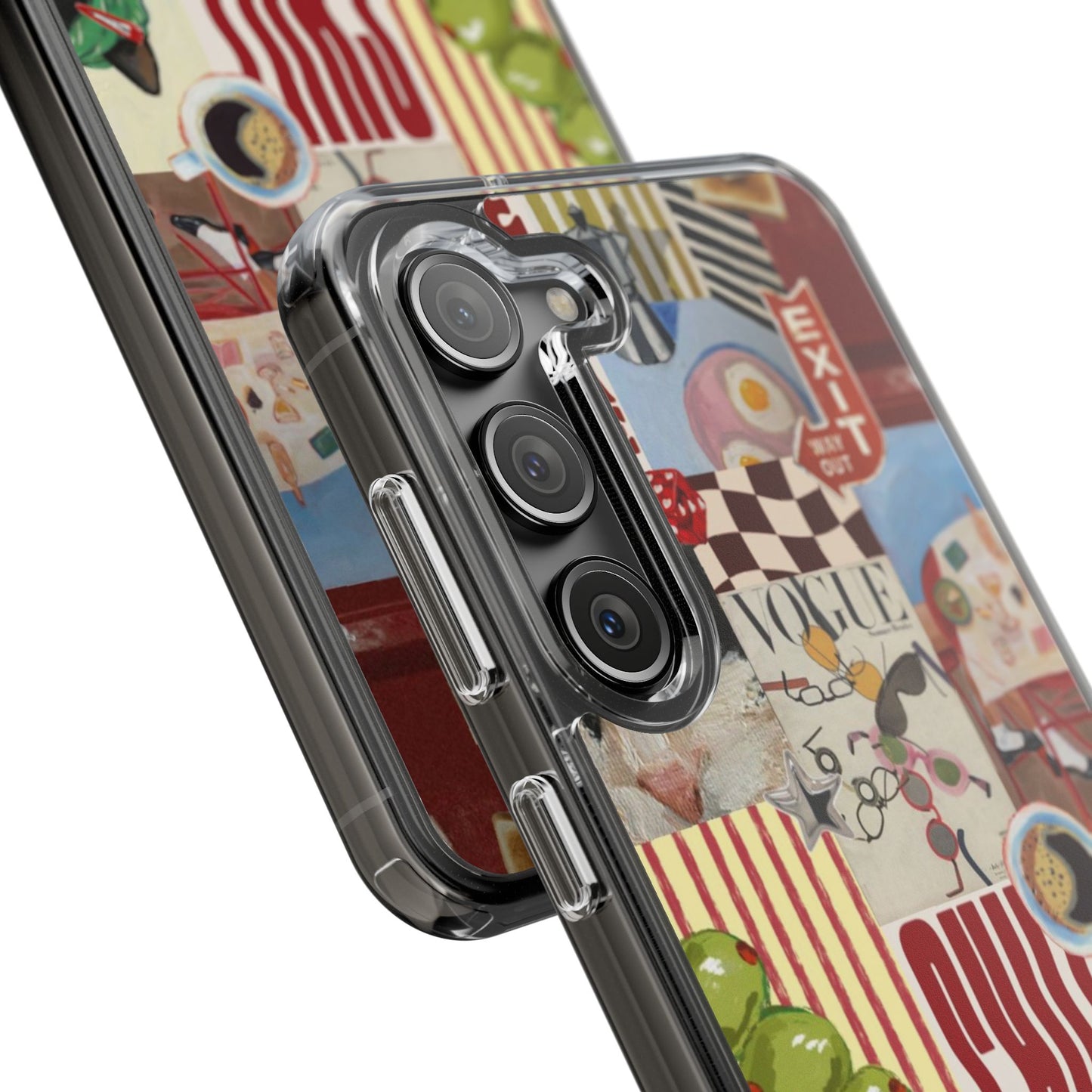 Collage Vintage Aesthetic Clear Impact-Resistant Phone Case