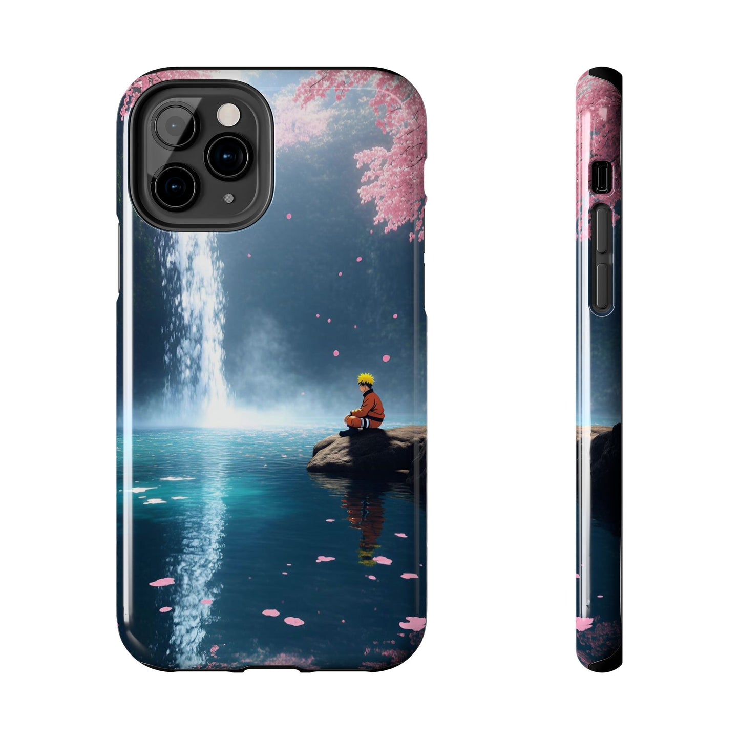 Naruto Scenic Tough Phone Case — Waterfall Meditation Anime Cover