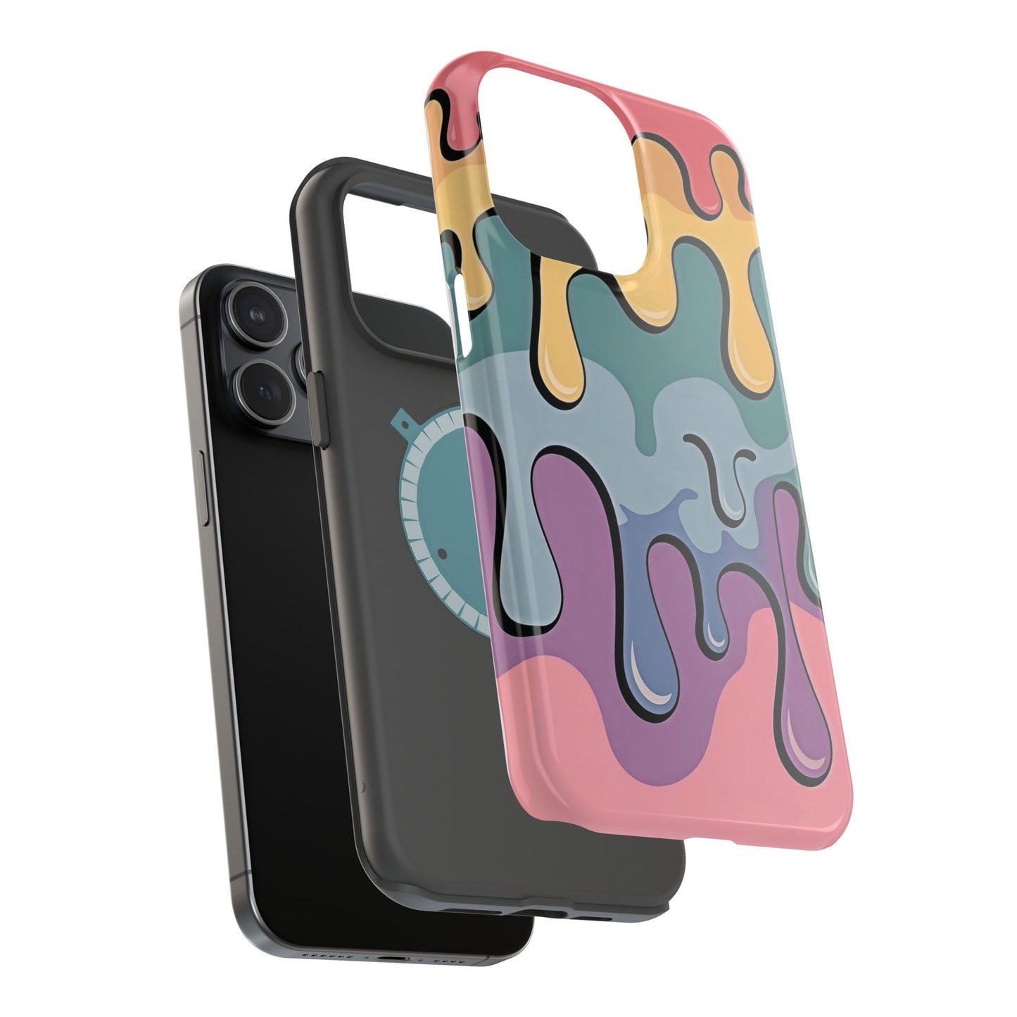 Colorful Drip Magnetic Phone Case — Impact-Resistant iPhone Cover