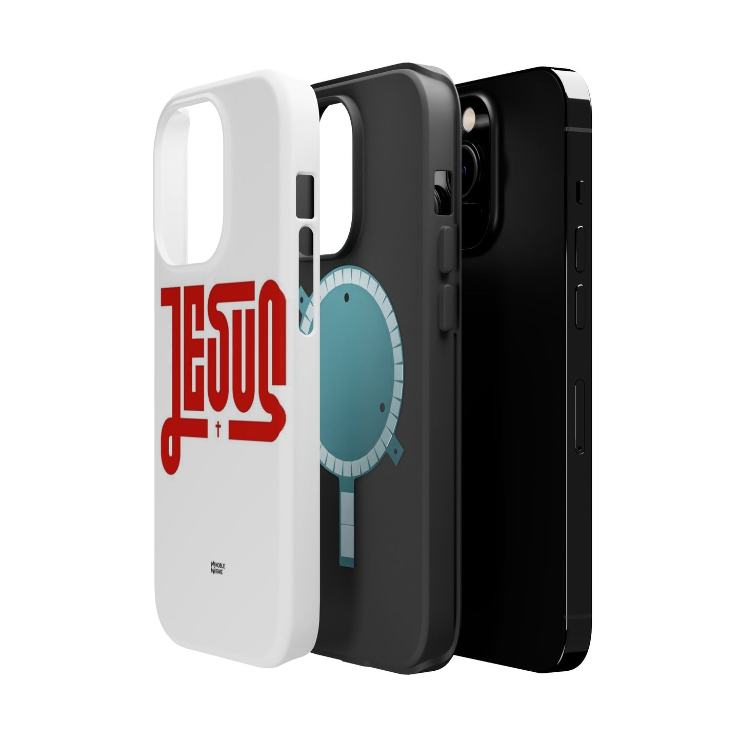 Jesus Magnetic Impact‑Resistant Phone Case — Bold Red Script Christian iPhone Cover