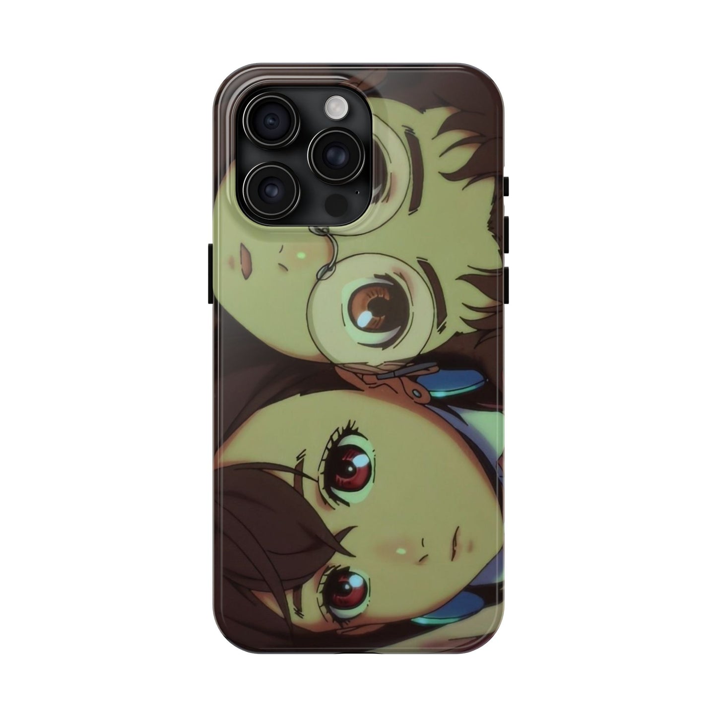 Anime Duo Tough Phone Case — Cute Chibi Sisters Protective Cover