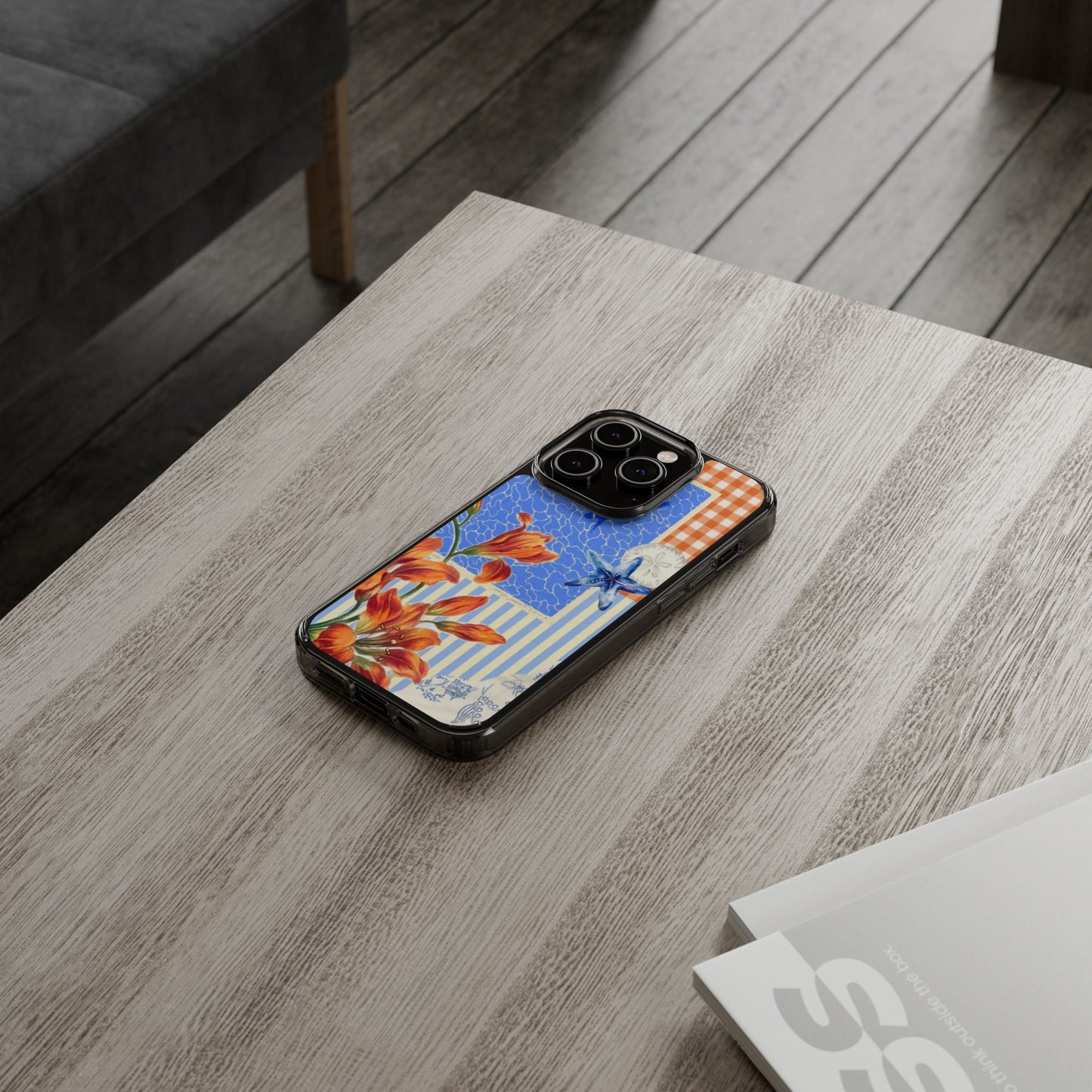 Floral Patchwork Clear Impact-Resistant Phone Case
