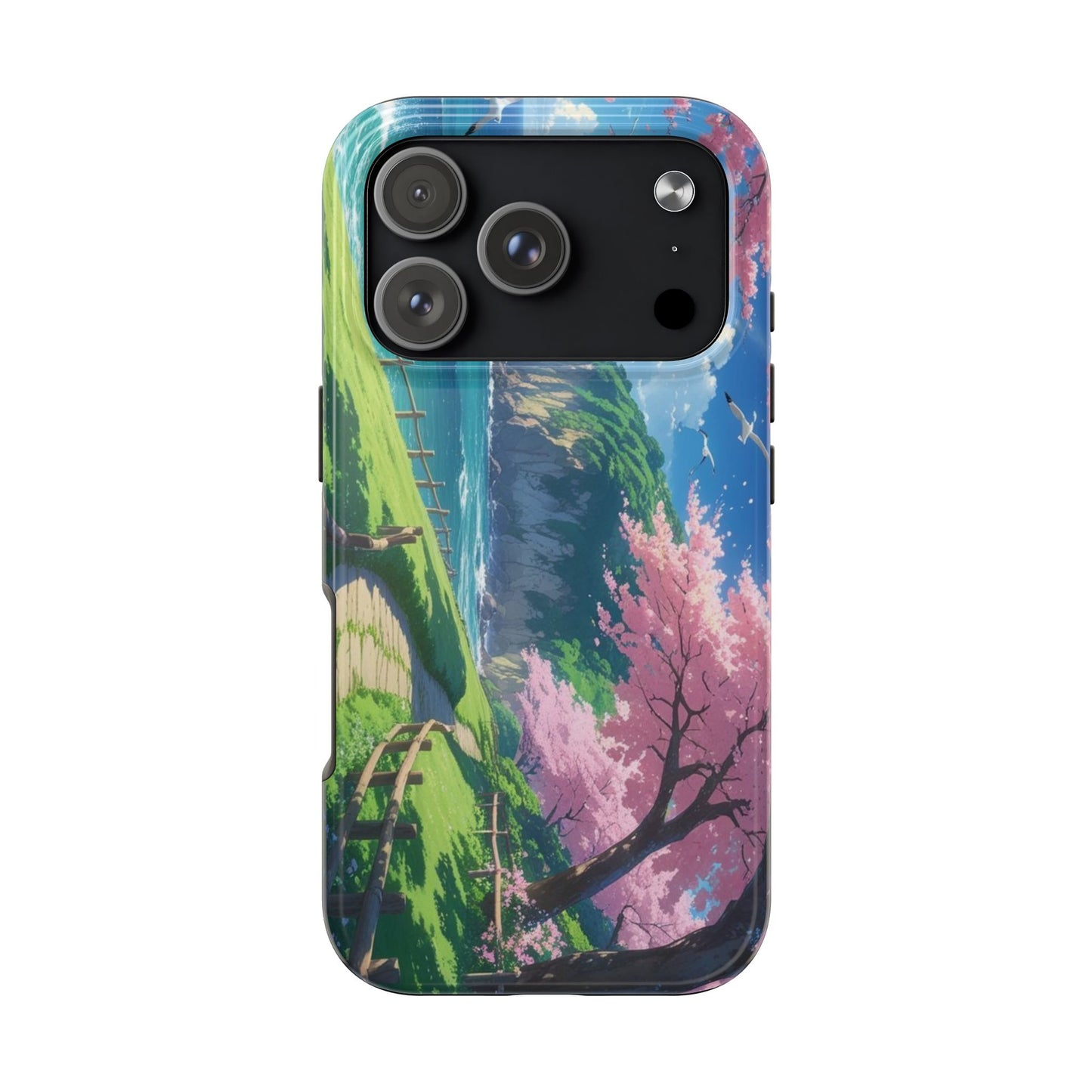 Tough Phone Case — Scenic Cherry Blossom Landscape Phone Cover