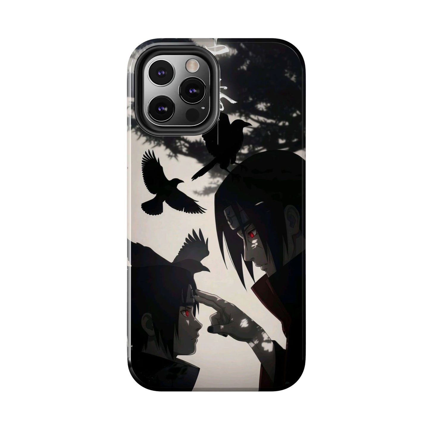 Anime Raven Silhouette Phone Case — Dark Red Eye Tough Protective Case
