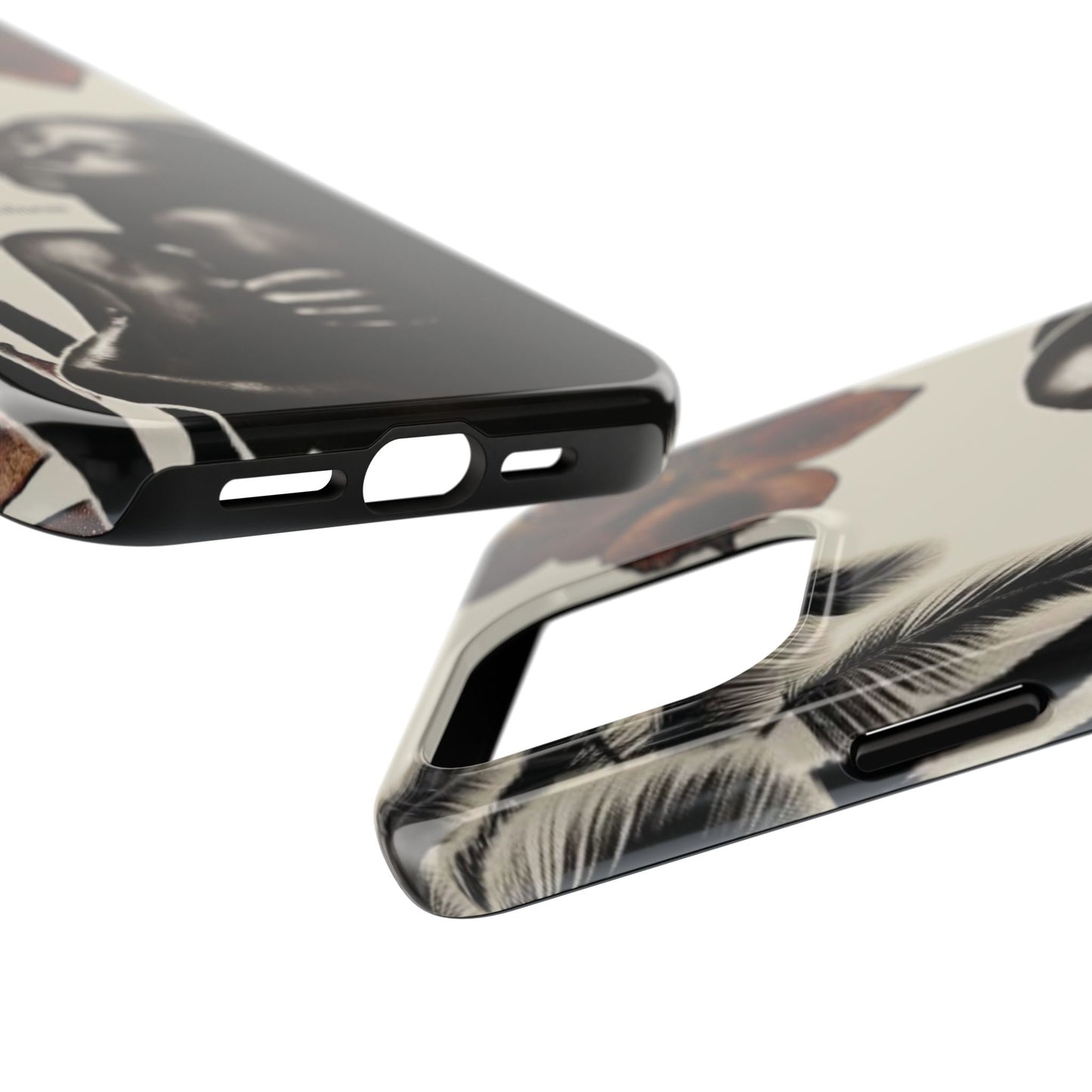 Tough Phone Case — "Peacefulness" Artistic Black Woman Floral Design