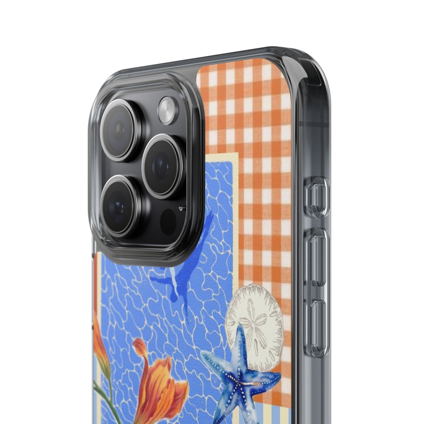 Floral Patchwork Clear Impact-Resistant Phone Case