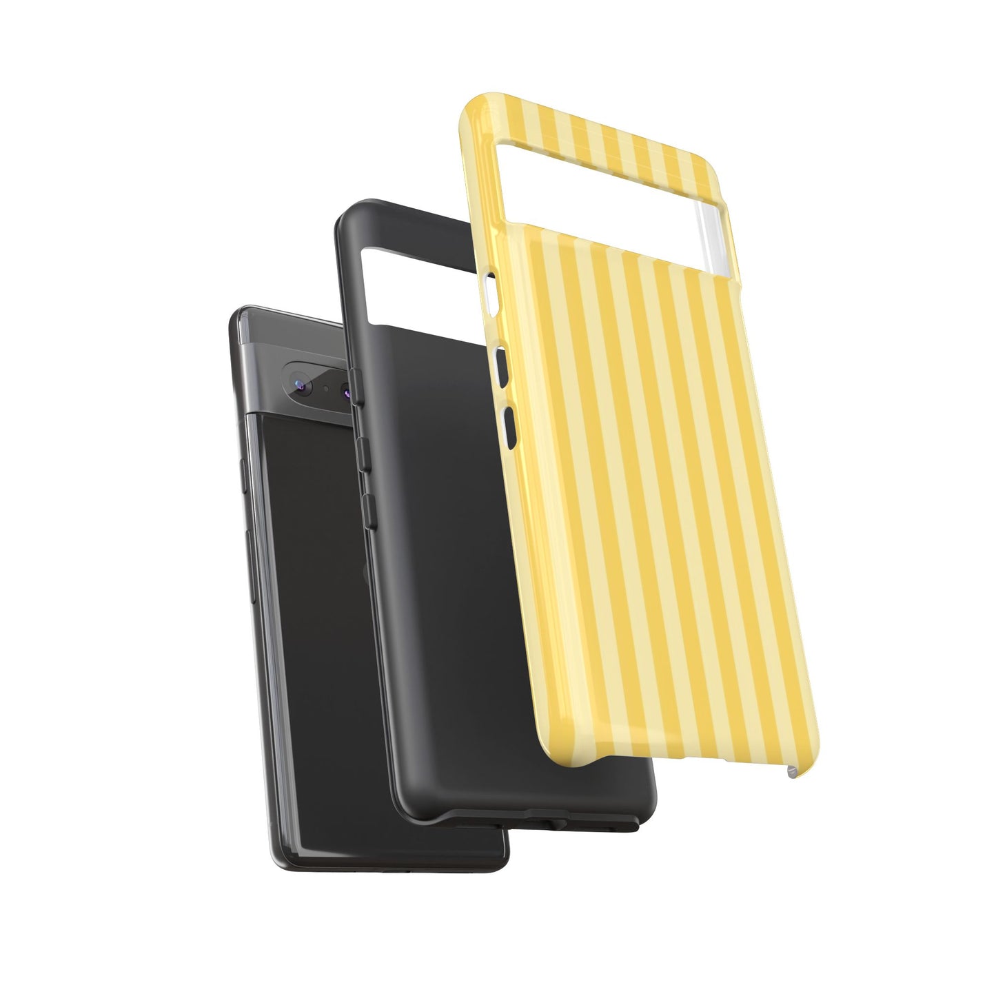 Yellow Stripe Tough Phone Case — Durable Protective iPhone Cover