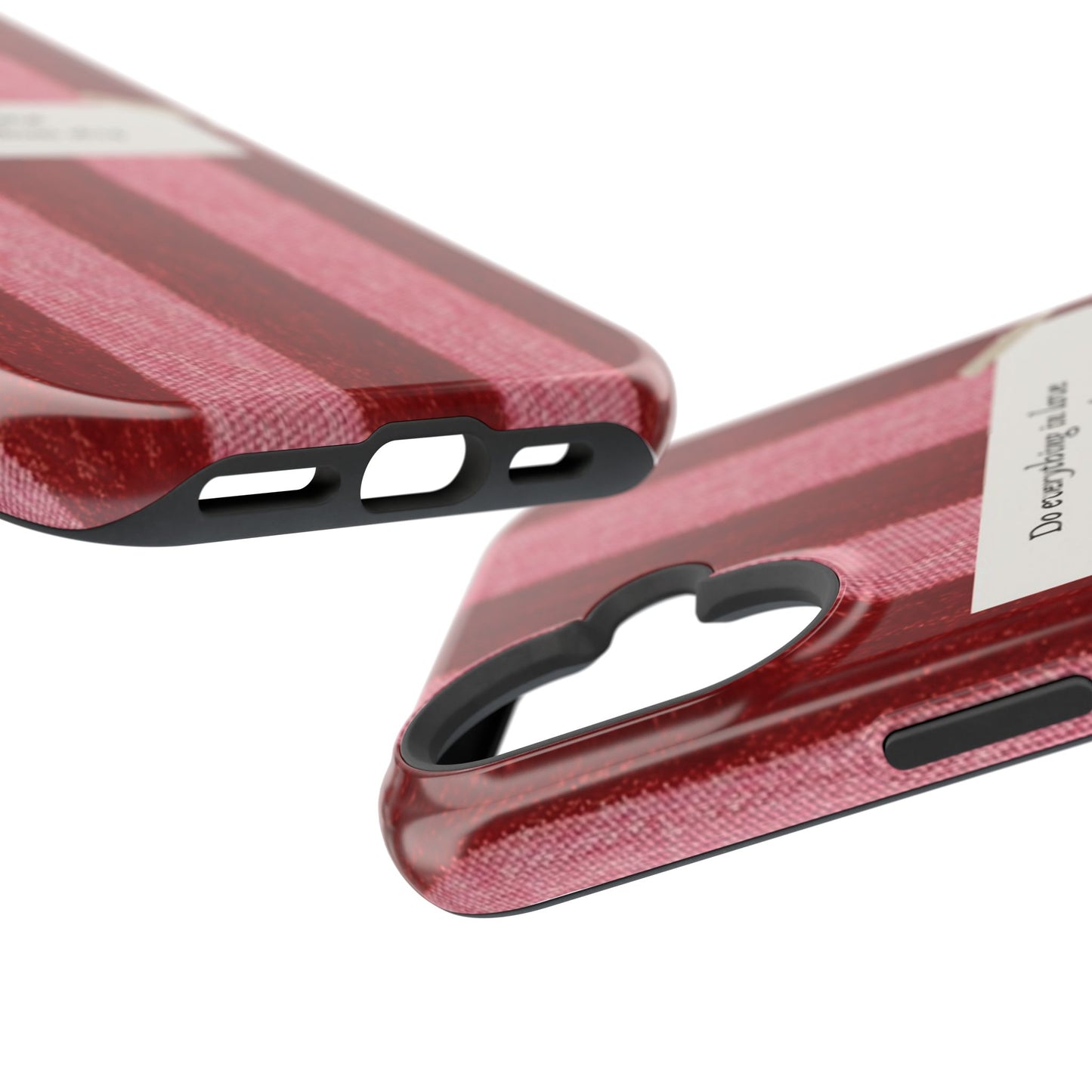 Christian Quote Red Stripe Phone Case — “Do everything in love” Magnetic Impact-Resistant Case