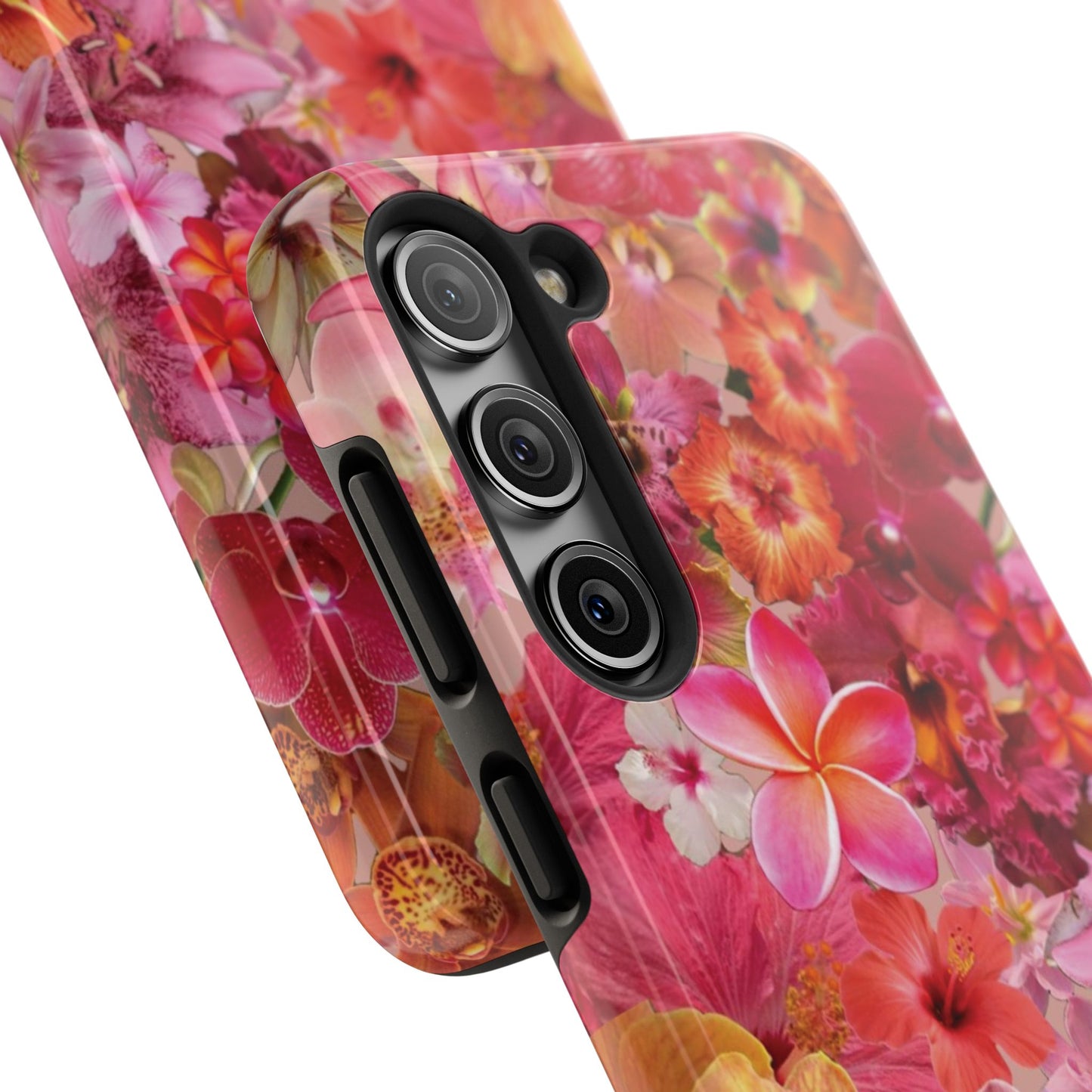 Tough Phone Case — Pink Tropical Floral Orchids Phone Cover