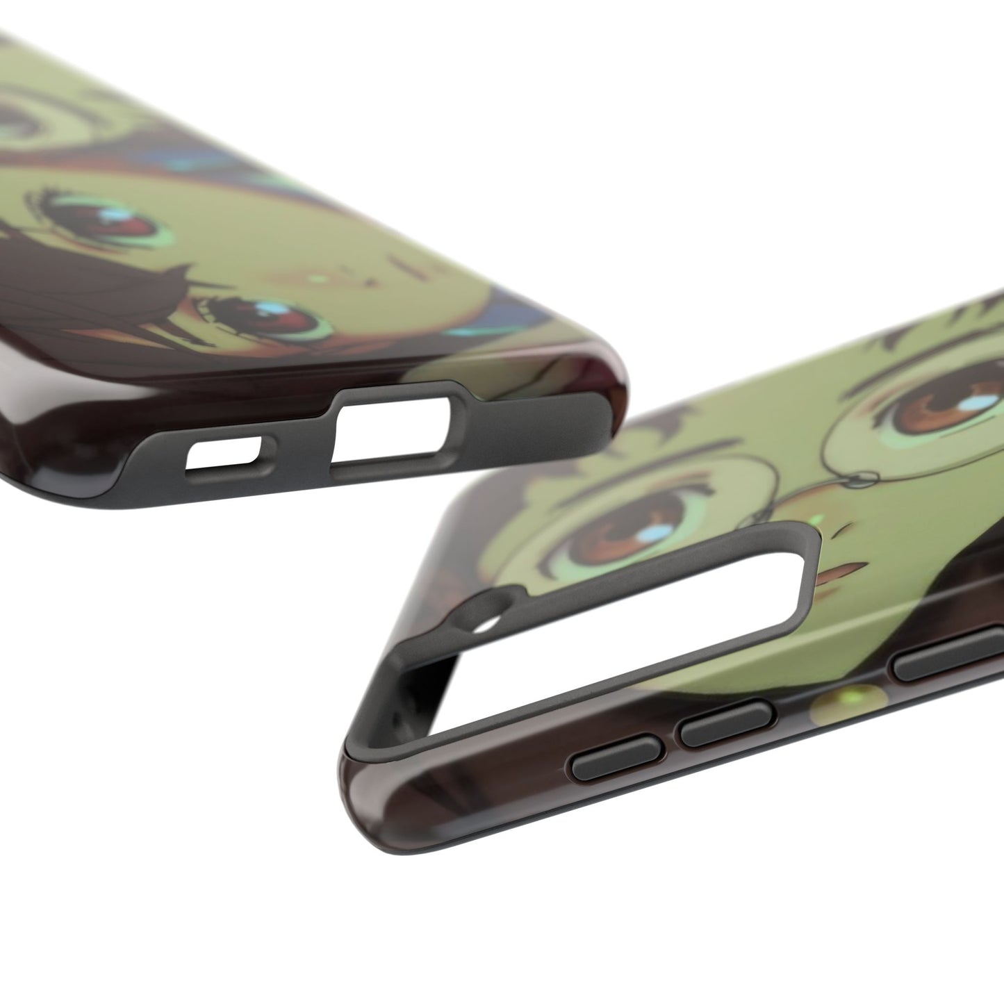 Anime Duo Tough Phone Case — Cute Chibi Sisters Protective Cover