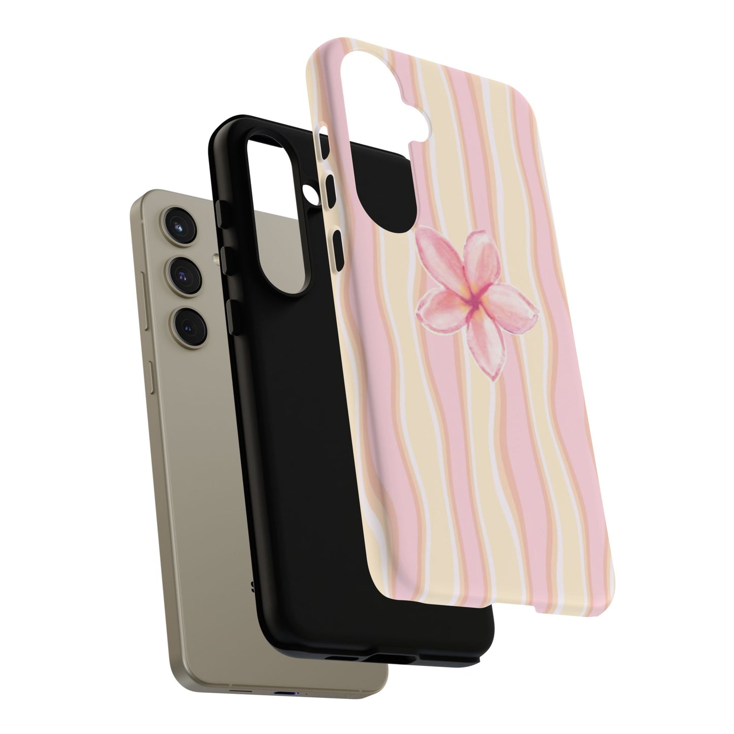 Pink Plumeria Phone Case - Tropical Floral Tough Phone Case