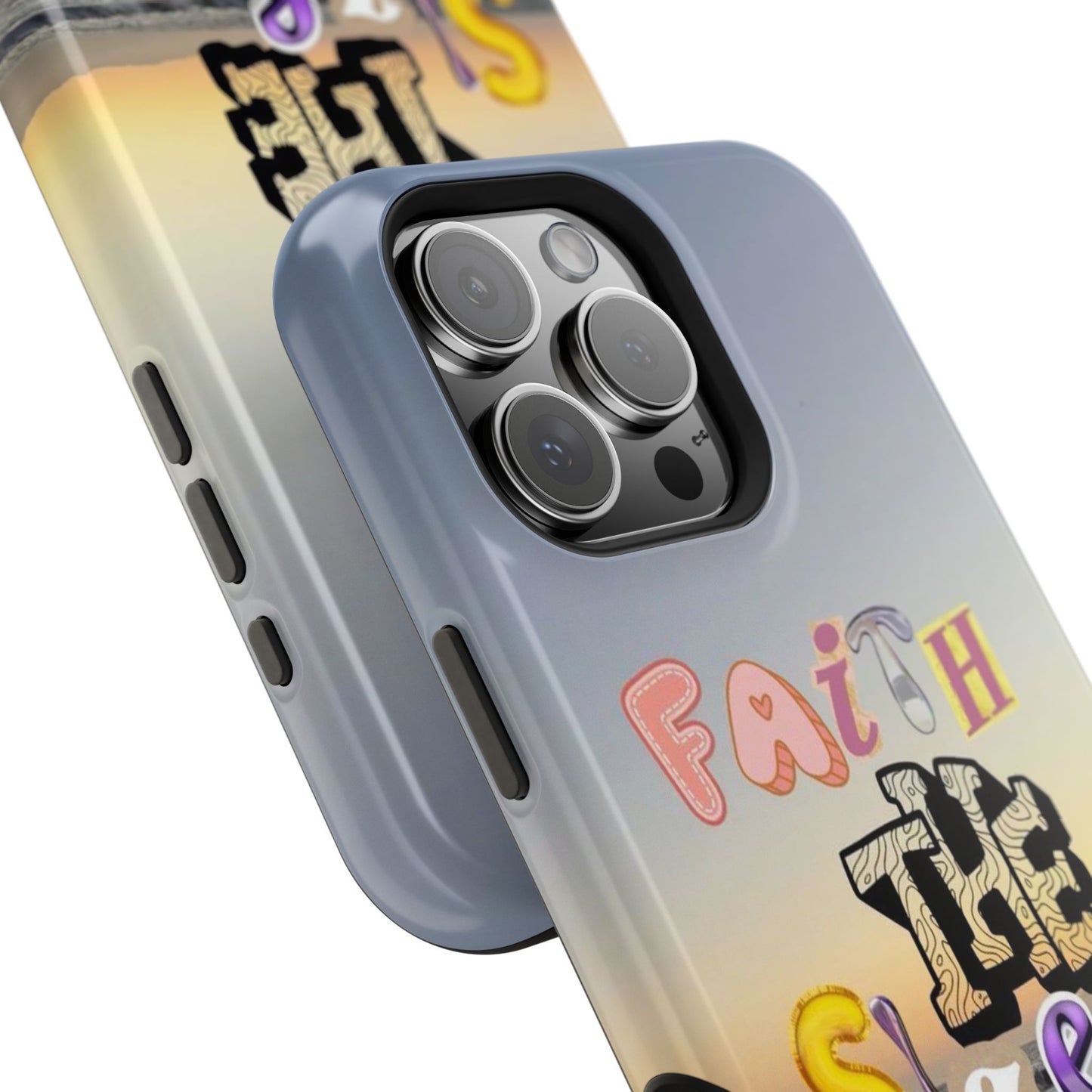 Magnetic Impact-Resistant Phone Case — "Faith the Size of a Mustard Seed" Sunset Design