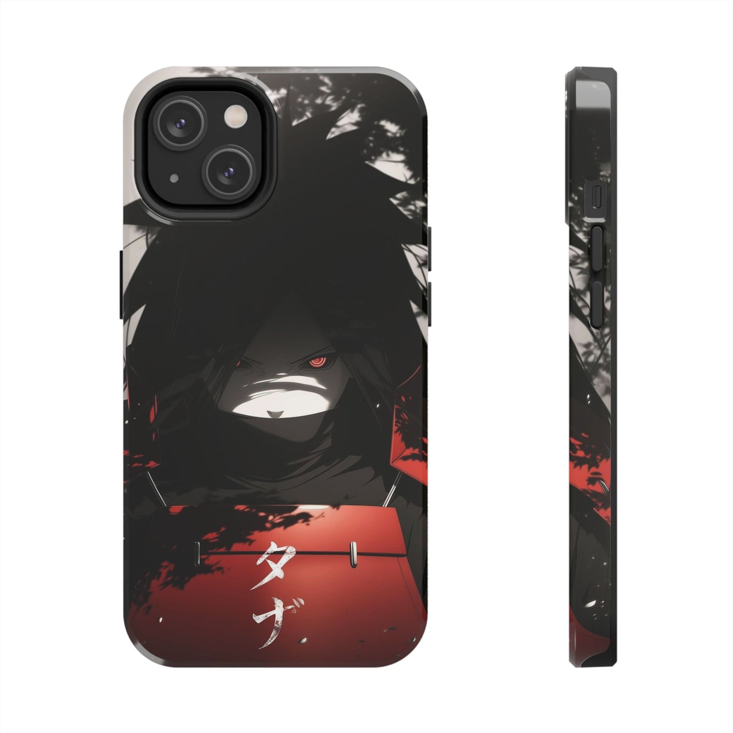 Anime Dark Ninja Phone Case — Red Eye Silhouette Tough Phone Case
