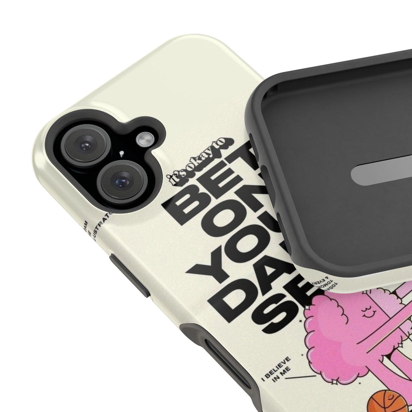 Magnetic Impact-Resistant Case — "Bet On Your Damn Self" Motivational Phone Cover