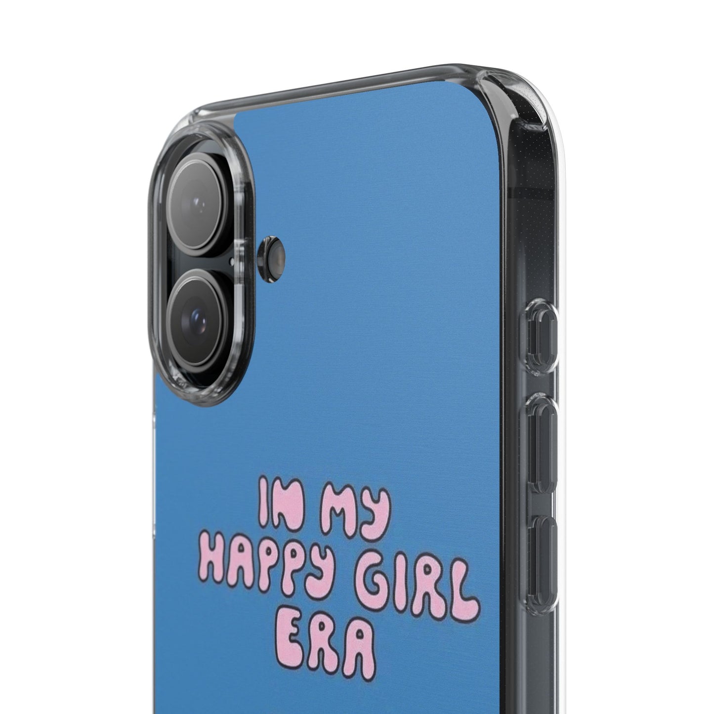 Clear Impact-Resistant Phone Case — “I’m My Happy Girl Era” Cute Flower Design