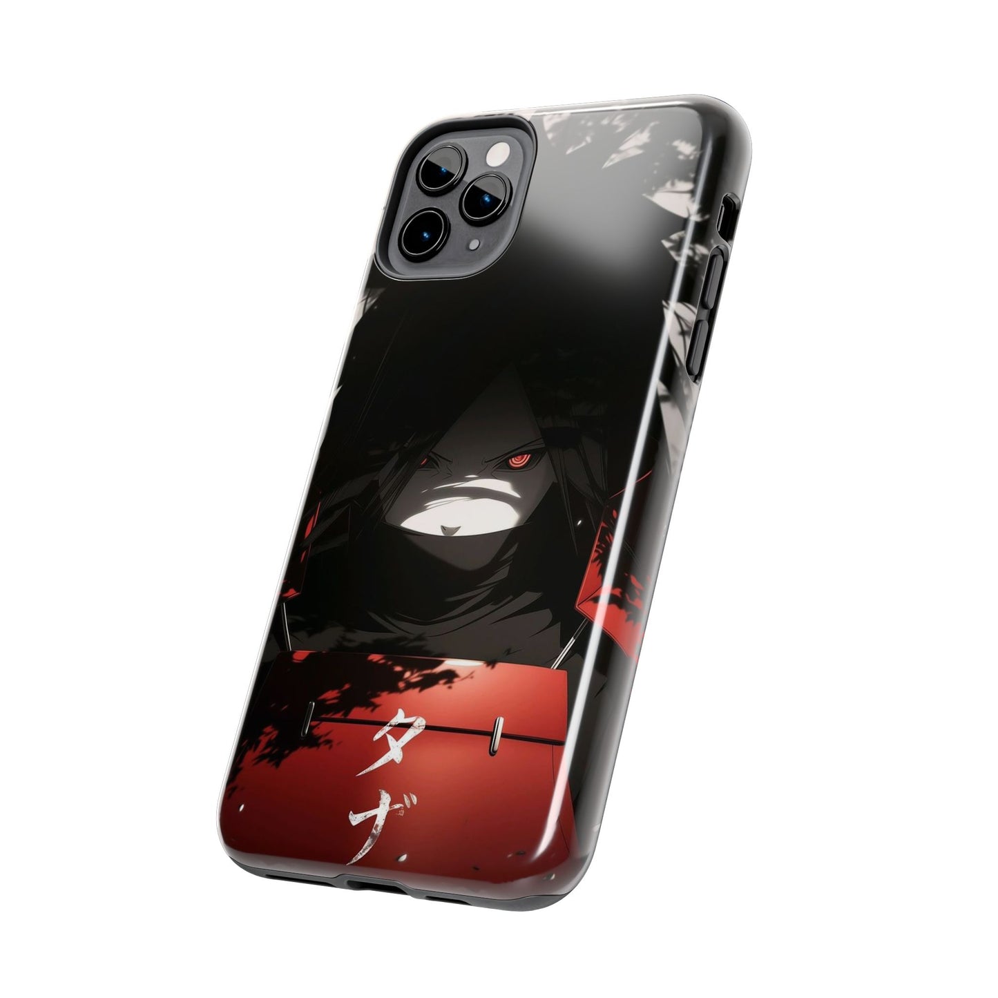 Anime Dark Ninja Phone Case — Red Eye Silhouette Tough Phone Case