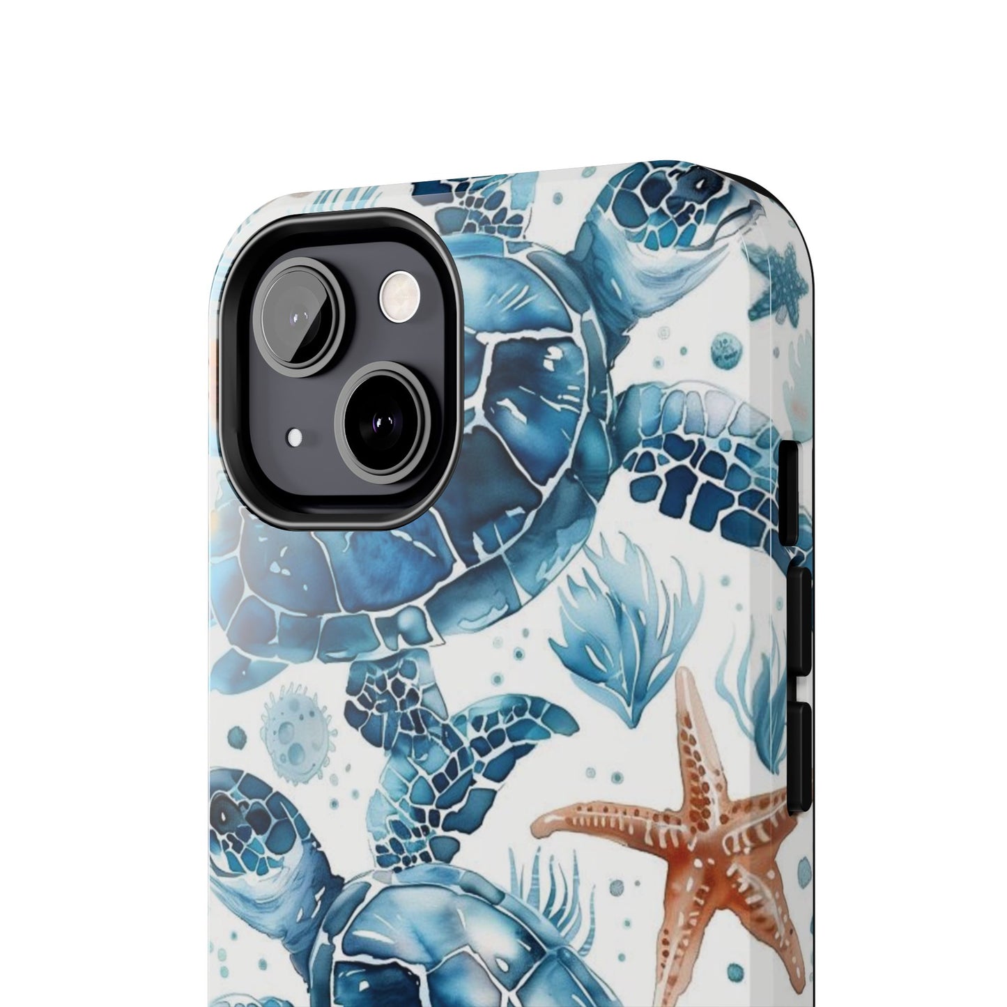 Sea Turtle Tough Phone Case — Blue Ocean Marine Life Protective Cover