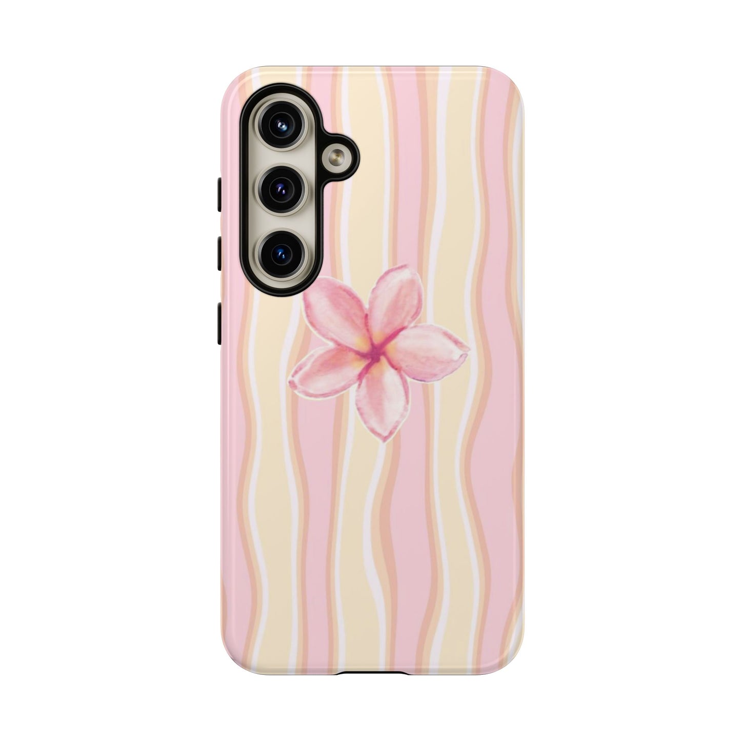 Pink Plumeria Phone Case - Tropical Floral Tough Phone Case