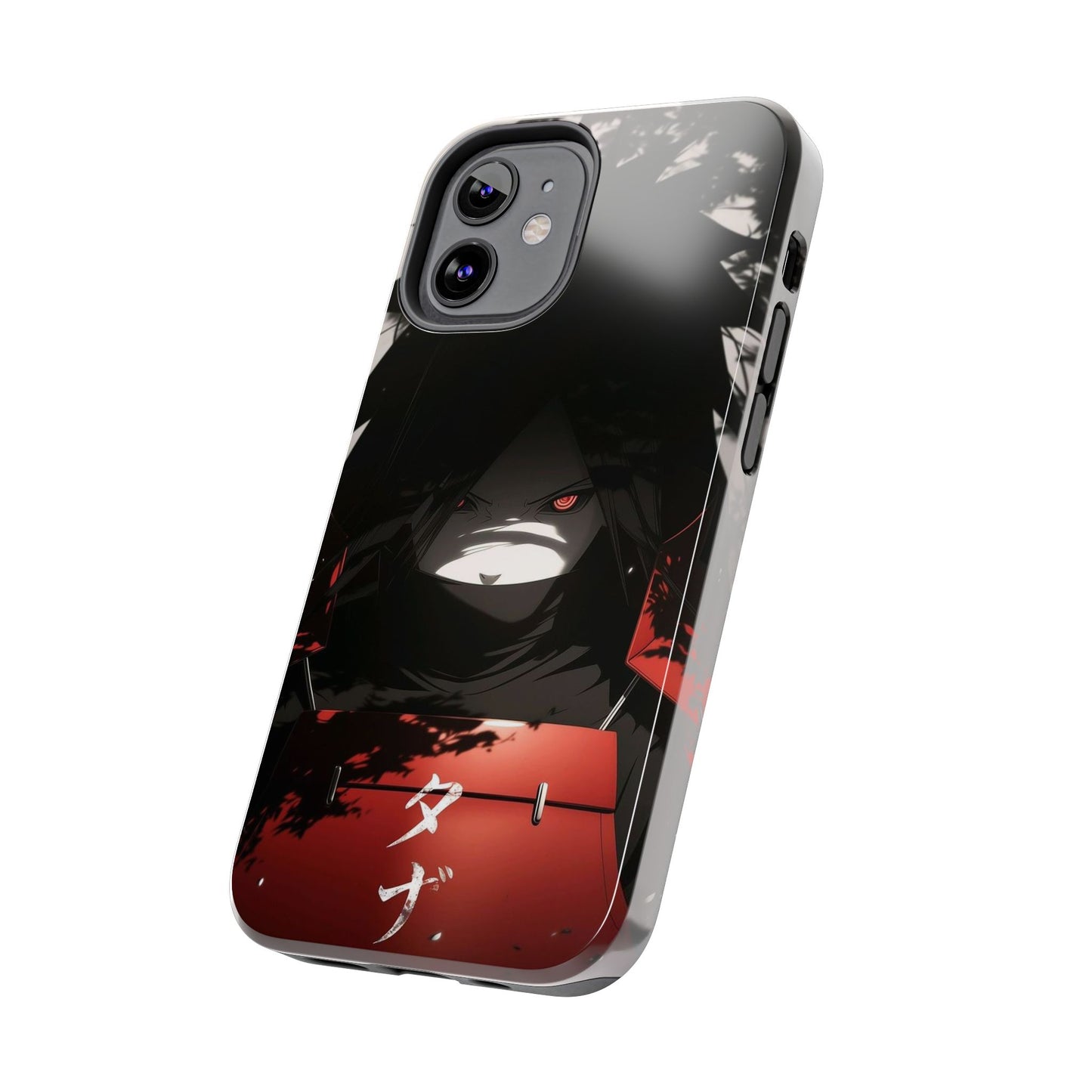 Anime Dark Ninja Phone Case — Red Eye Silhouette Tough Phone Case