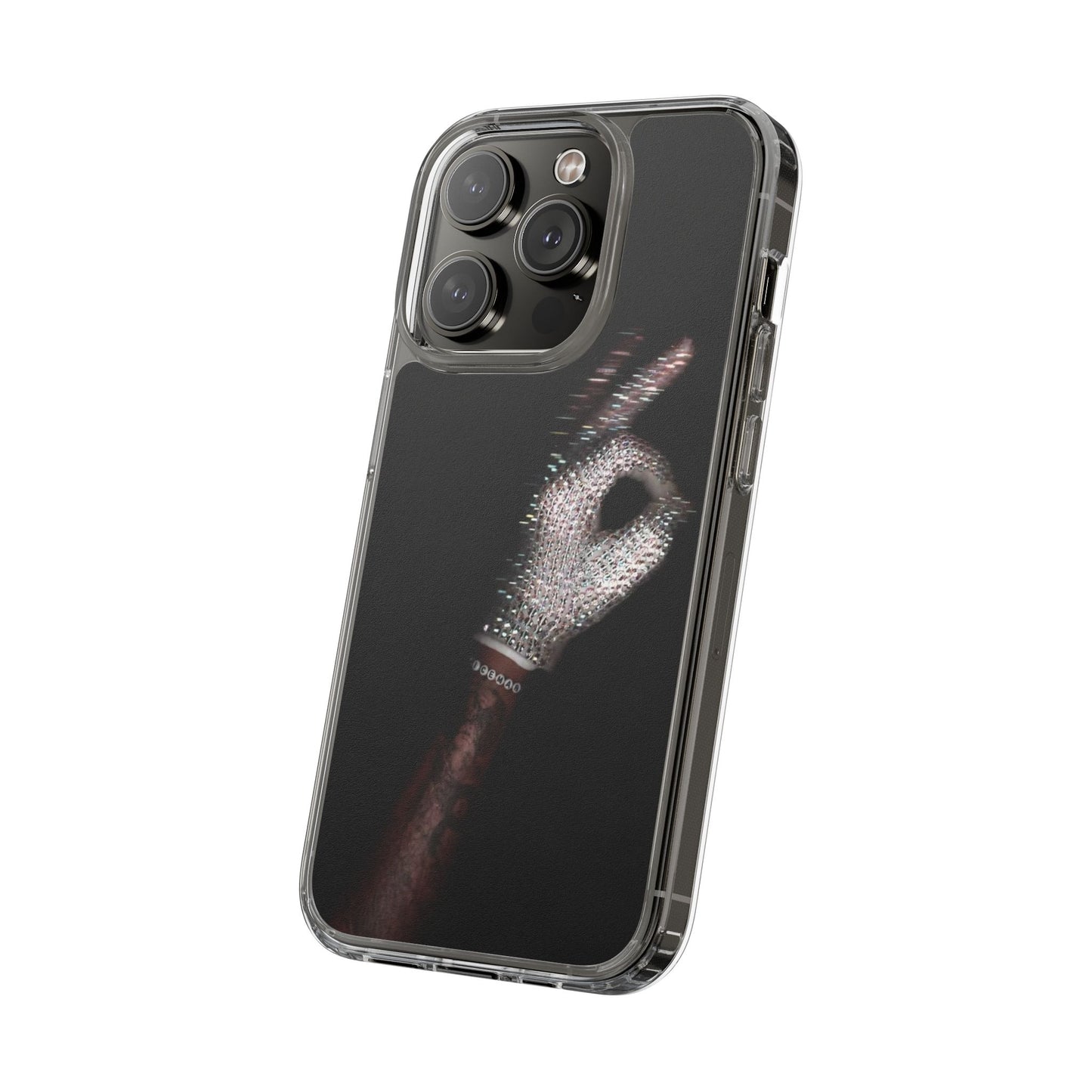 Diamond Glove OK Hand Clear Phone Case