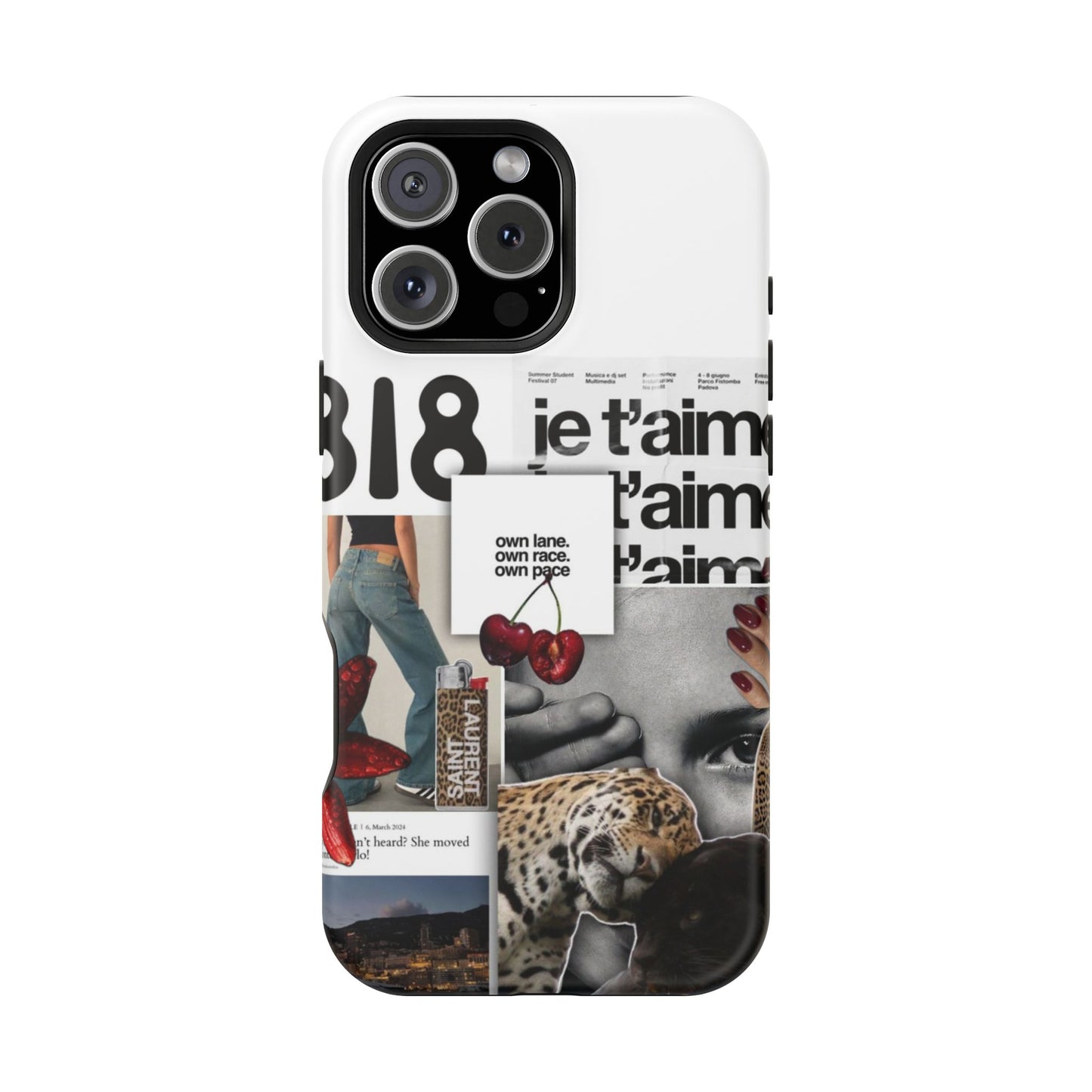 Collage 'Je t’aime' Magnetic Impact-Resistant Phone Case