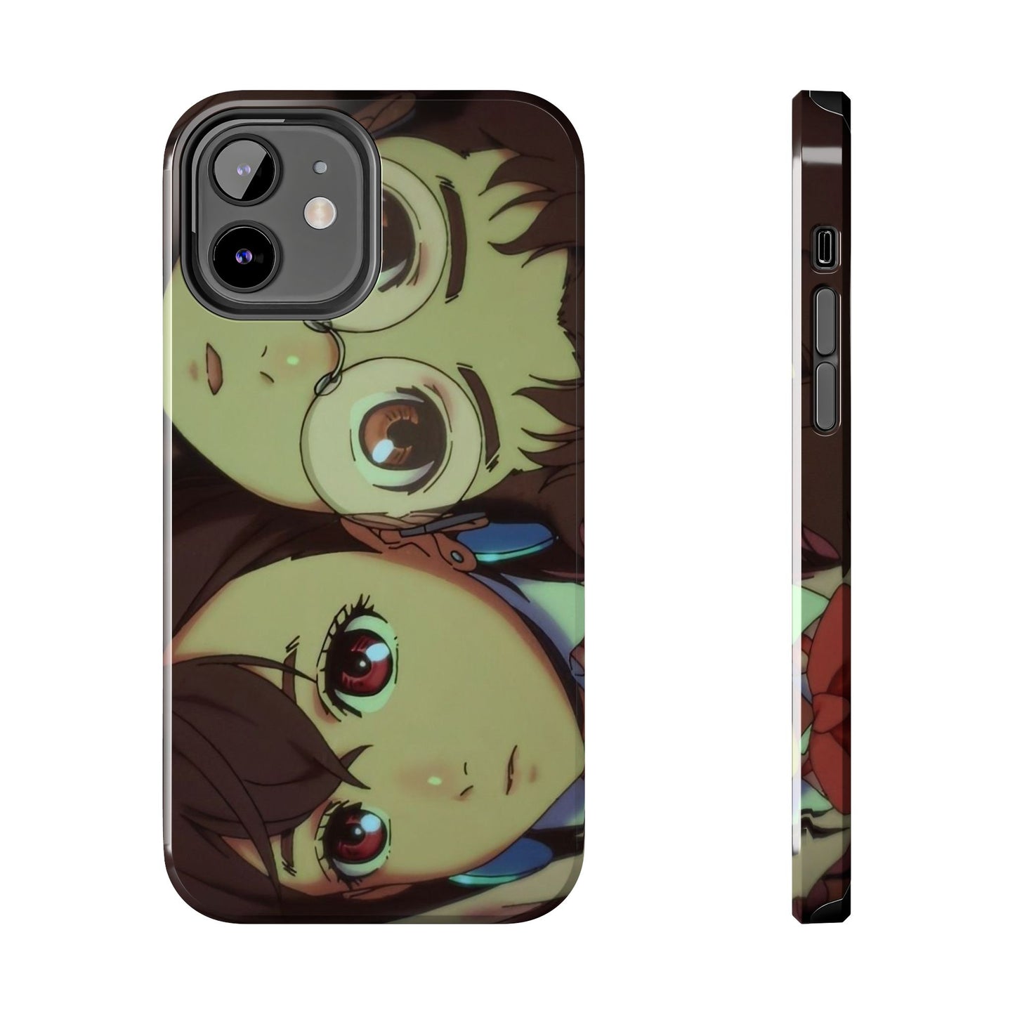 Anime Duo Tough Phone Case — Cute Chibi Sisters Protective Cover
