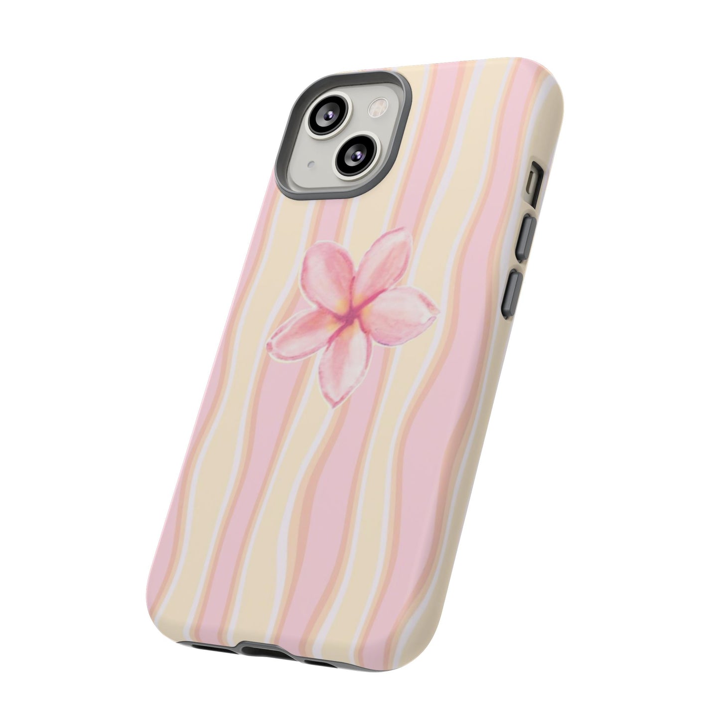 Pink Plumeria Phone Case - Tropical Floral Tough Phone Case