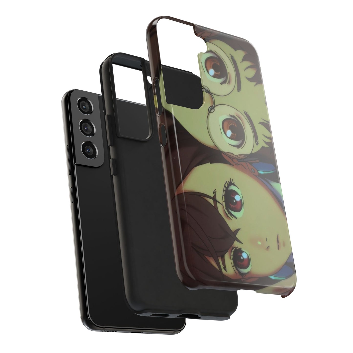 Anime Duo Tough Phone Case — Cute Chibi Sisters Protective Cover