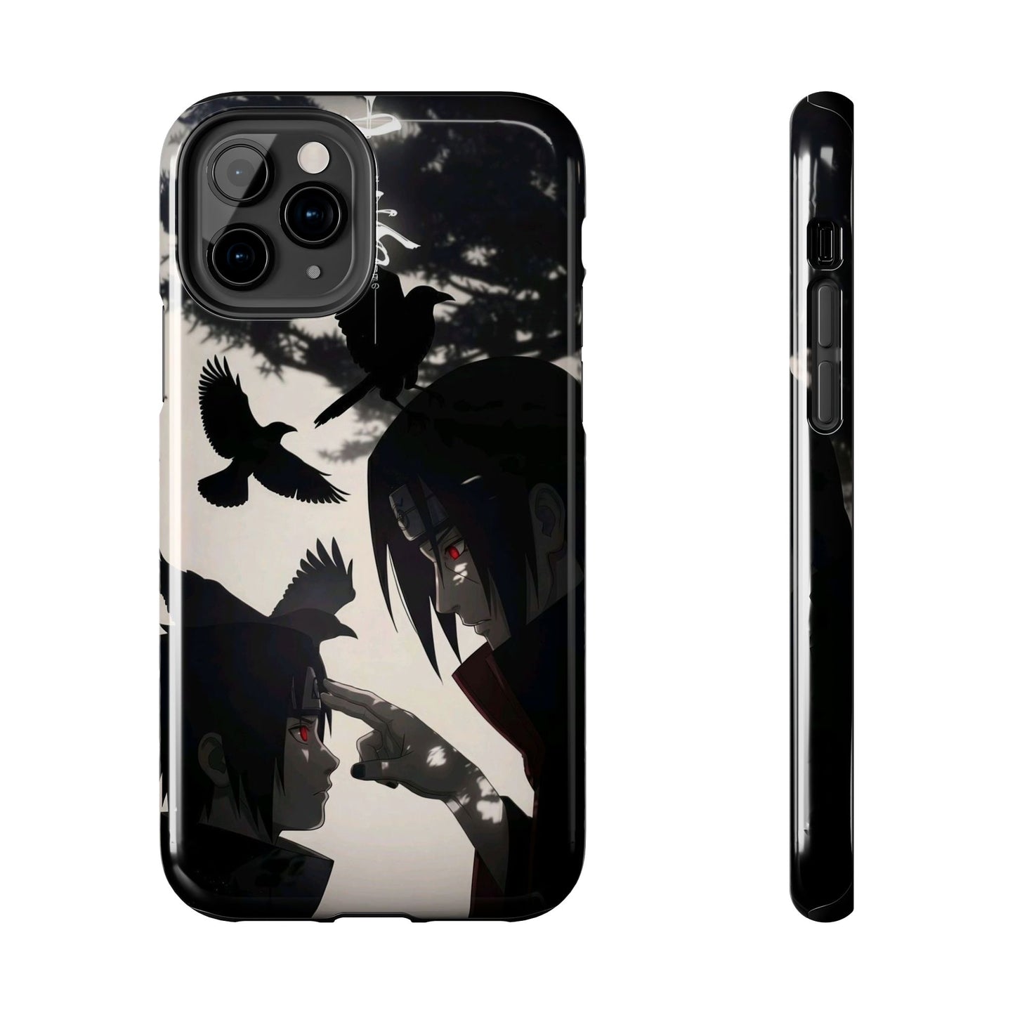 Anime Raven Silhouette Phone Case — Dark Red Eye Tough Protective Case