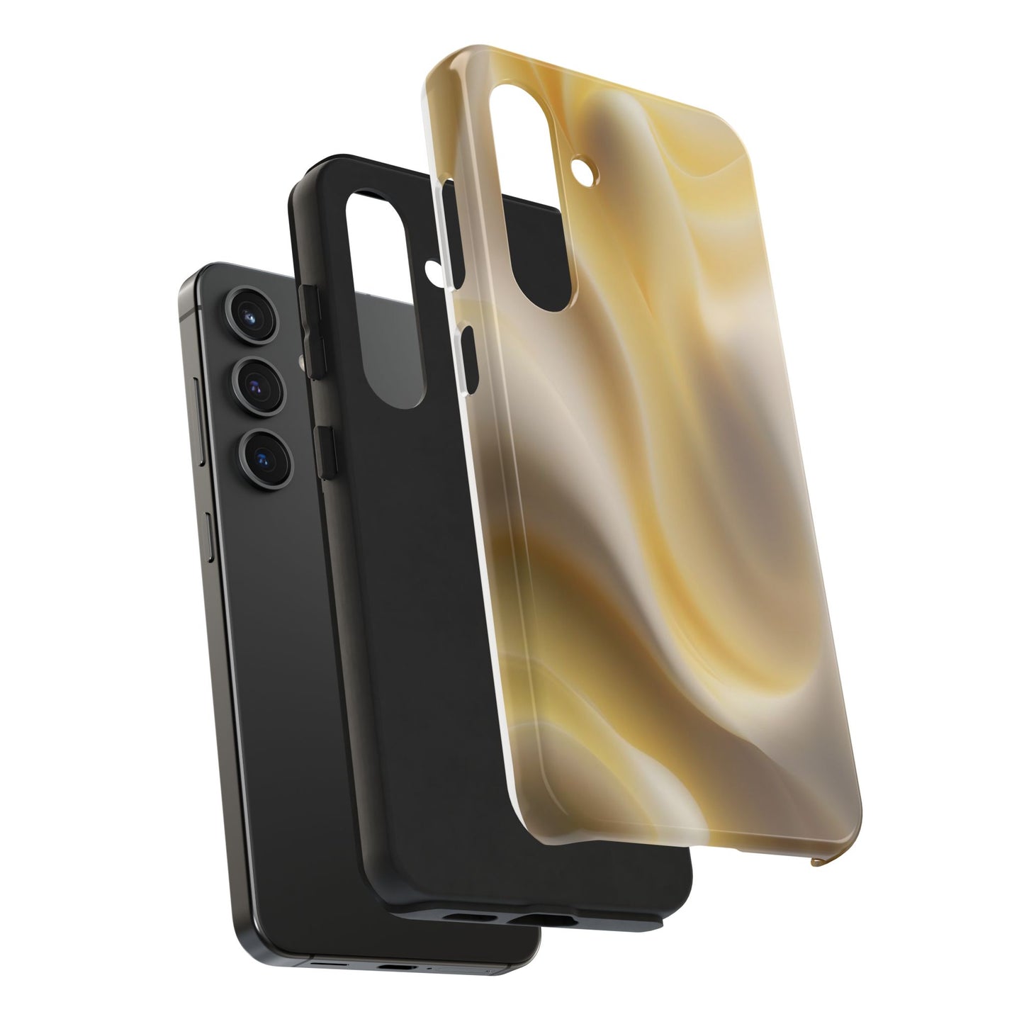 Gold Marble Tough Phone Case — Protective iPhone Case with Elegant Swirl Design
