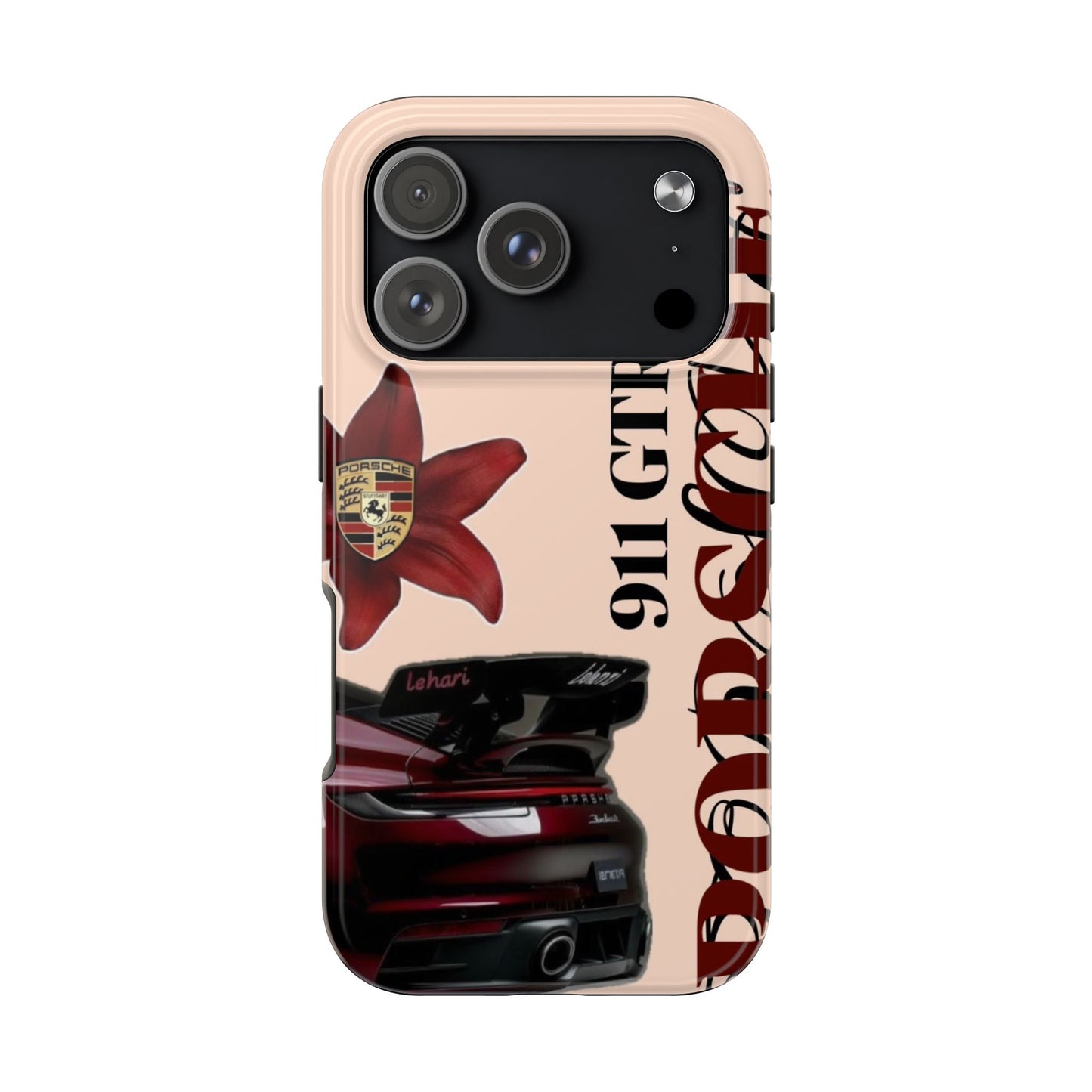 Porsche 911 GT-R Red Orchid Tough Phone Case — Sports Car Protective Cover