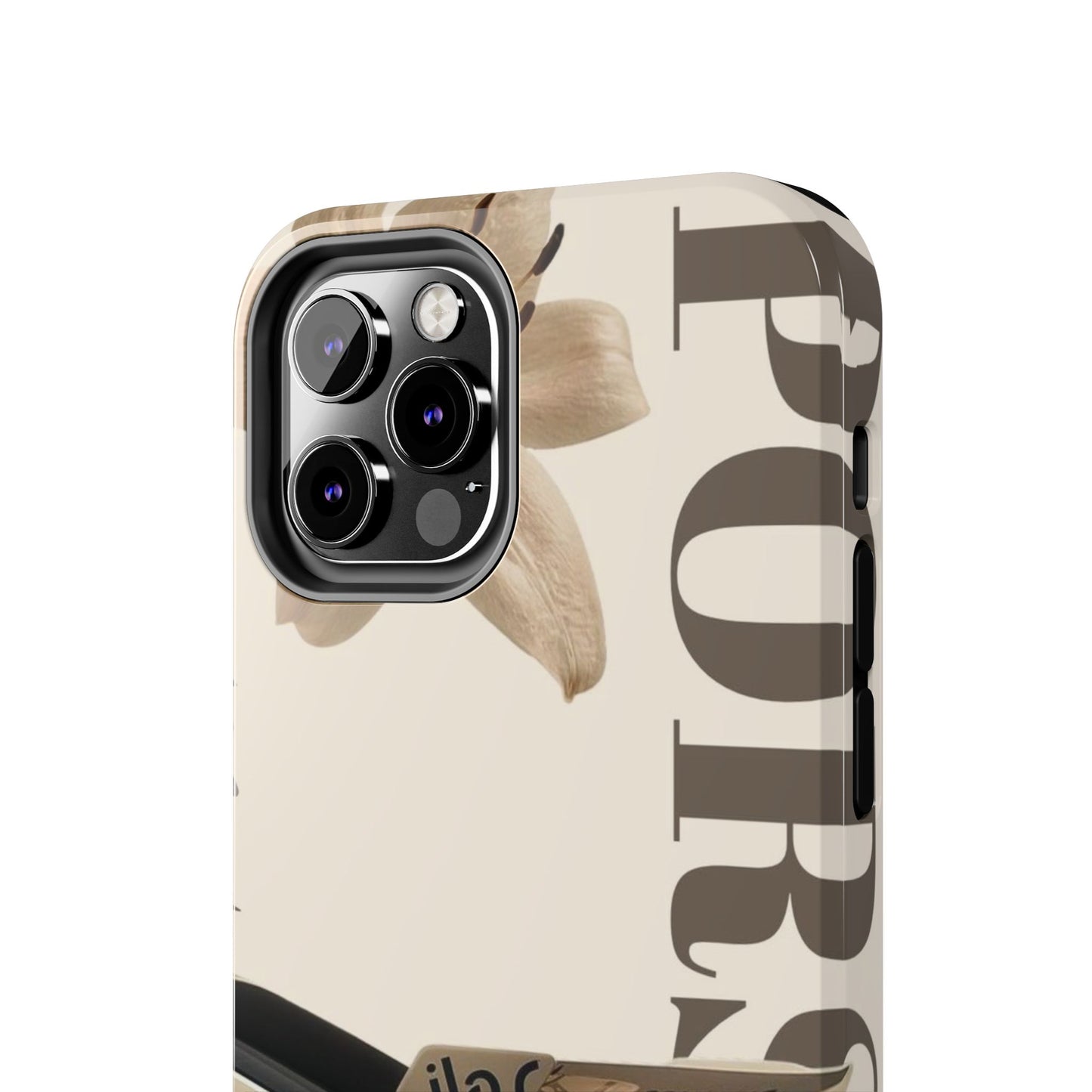 Tough Phone Case — Beige Sports Car Design with 'Tourist' Typography