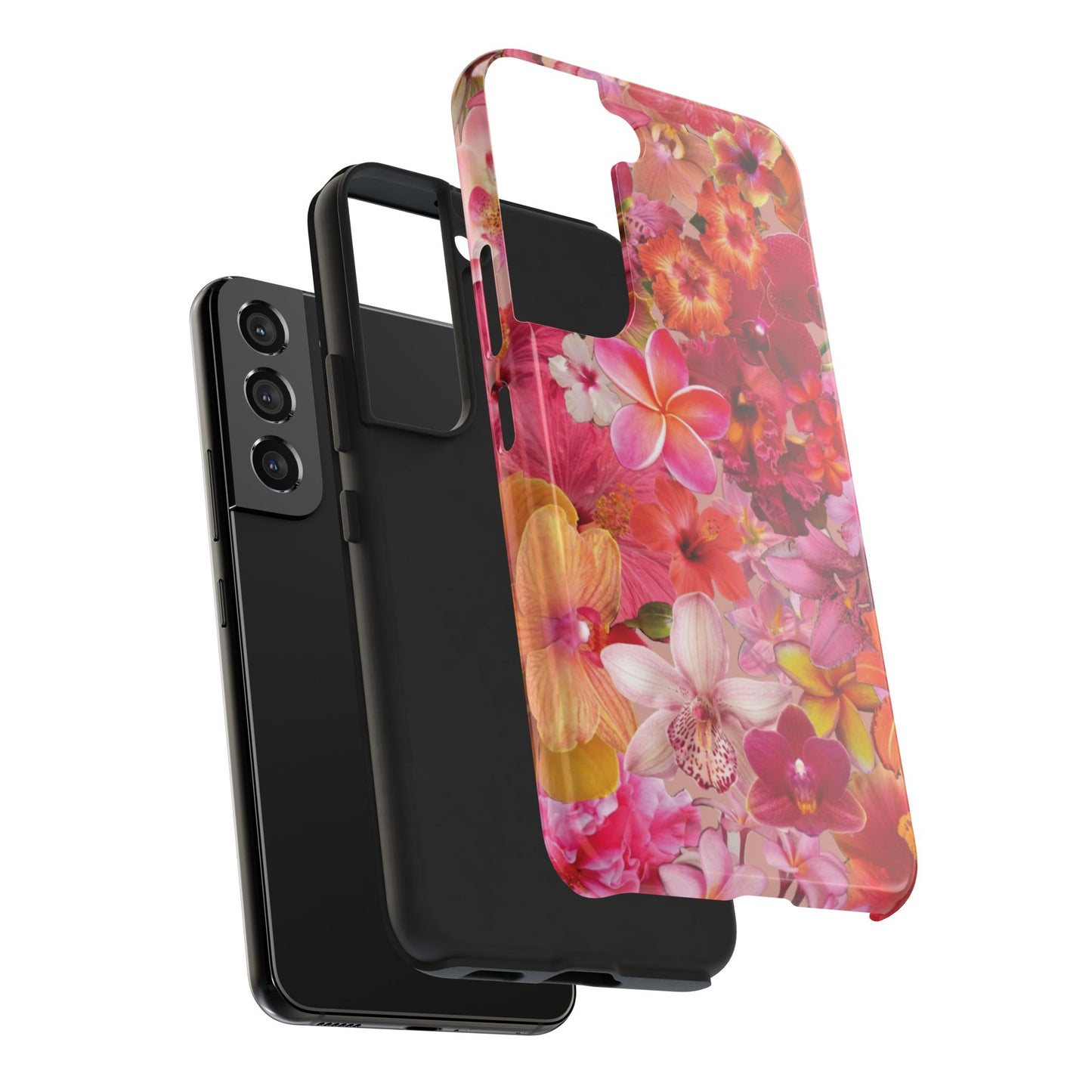 Tough Phone Case — Pink Tropical Floral Orchids Phone Cover
