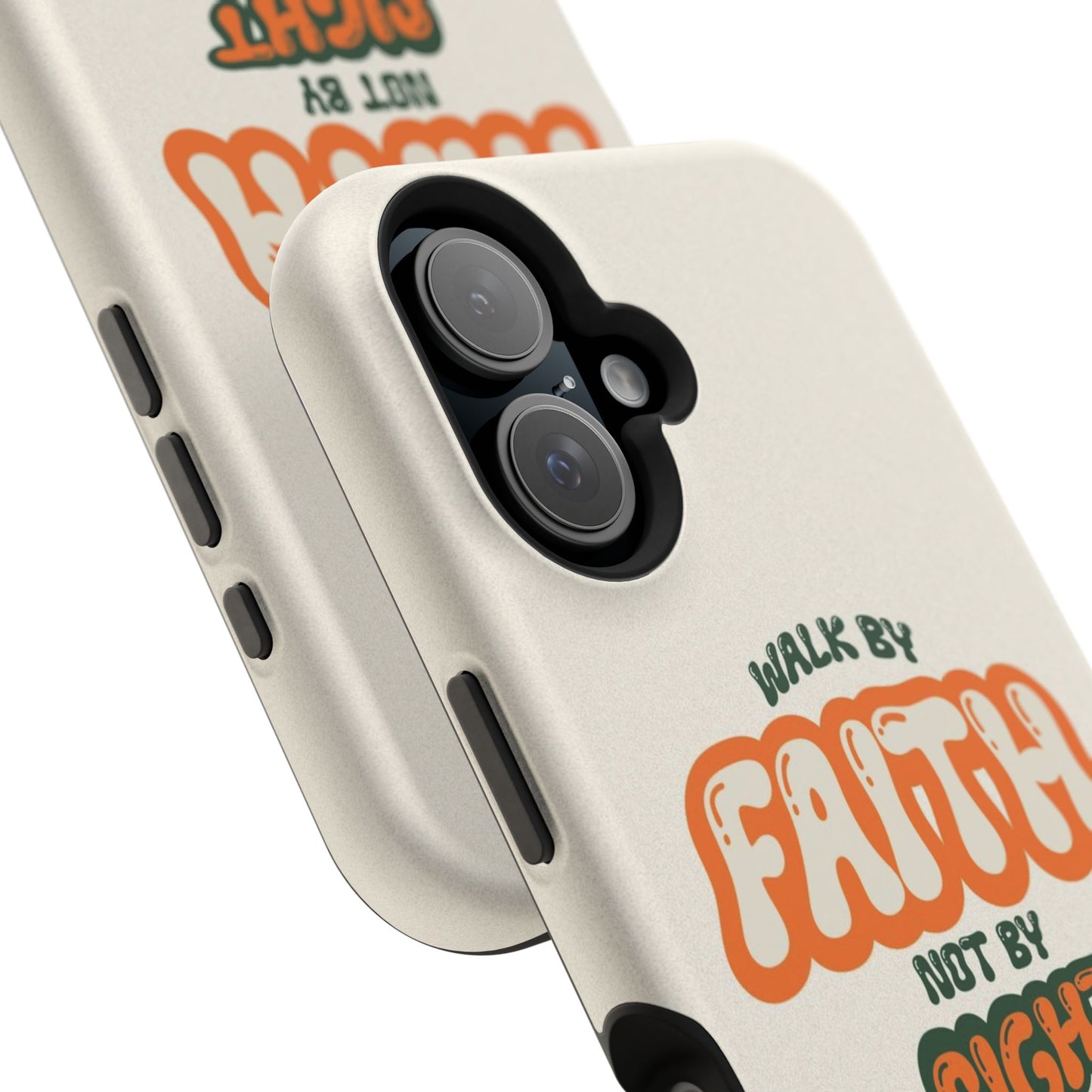 Magnetic Impact-Resistant Case — "Walk by Faith Not by Sight" Inspirational Phone Cover