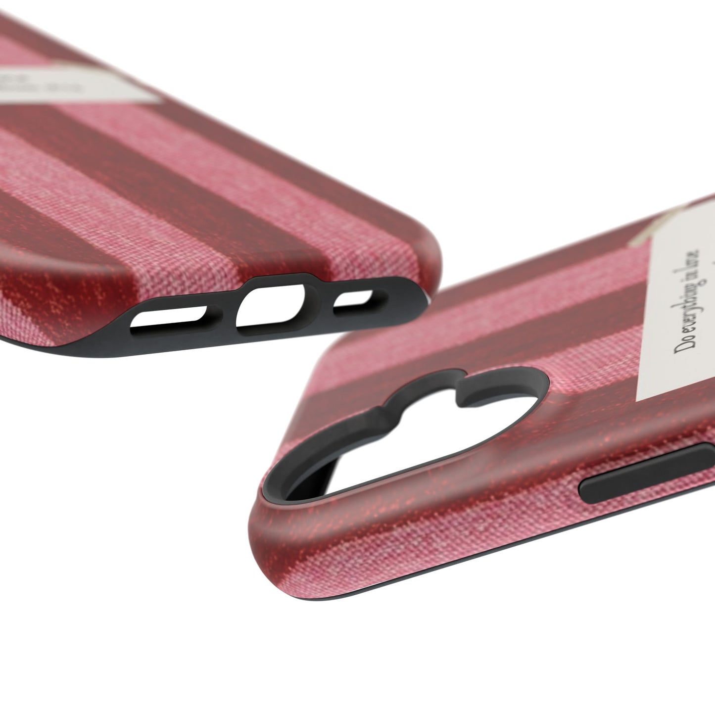 Christian Quote Red Stripe Phone Case — “Do everything in love” Magnetic Impact-Resistant Case