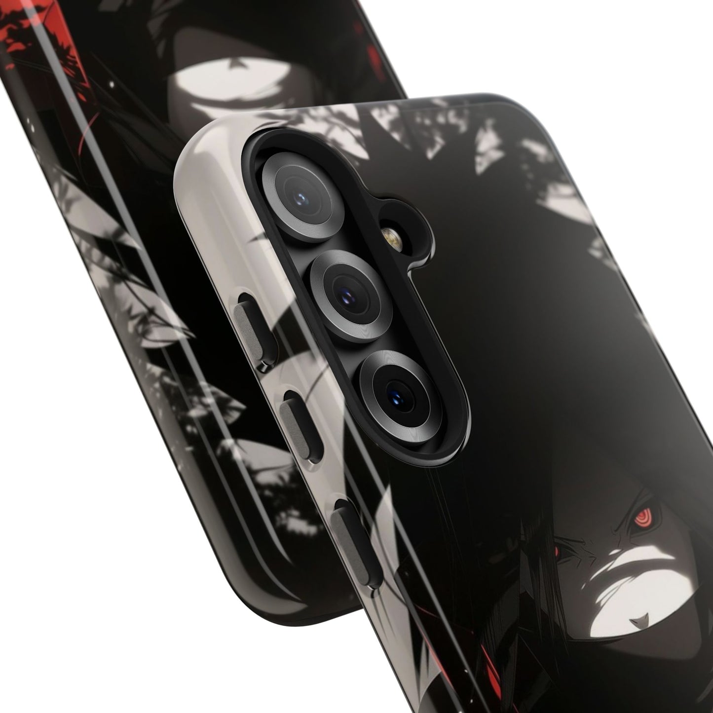 Anime Dark Ninja Phone Case — Red Eye Silhouette Tough Phone Case