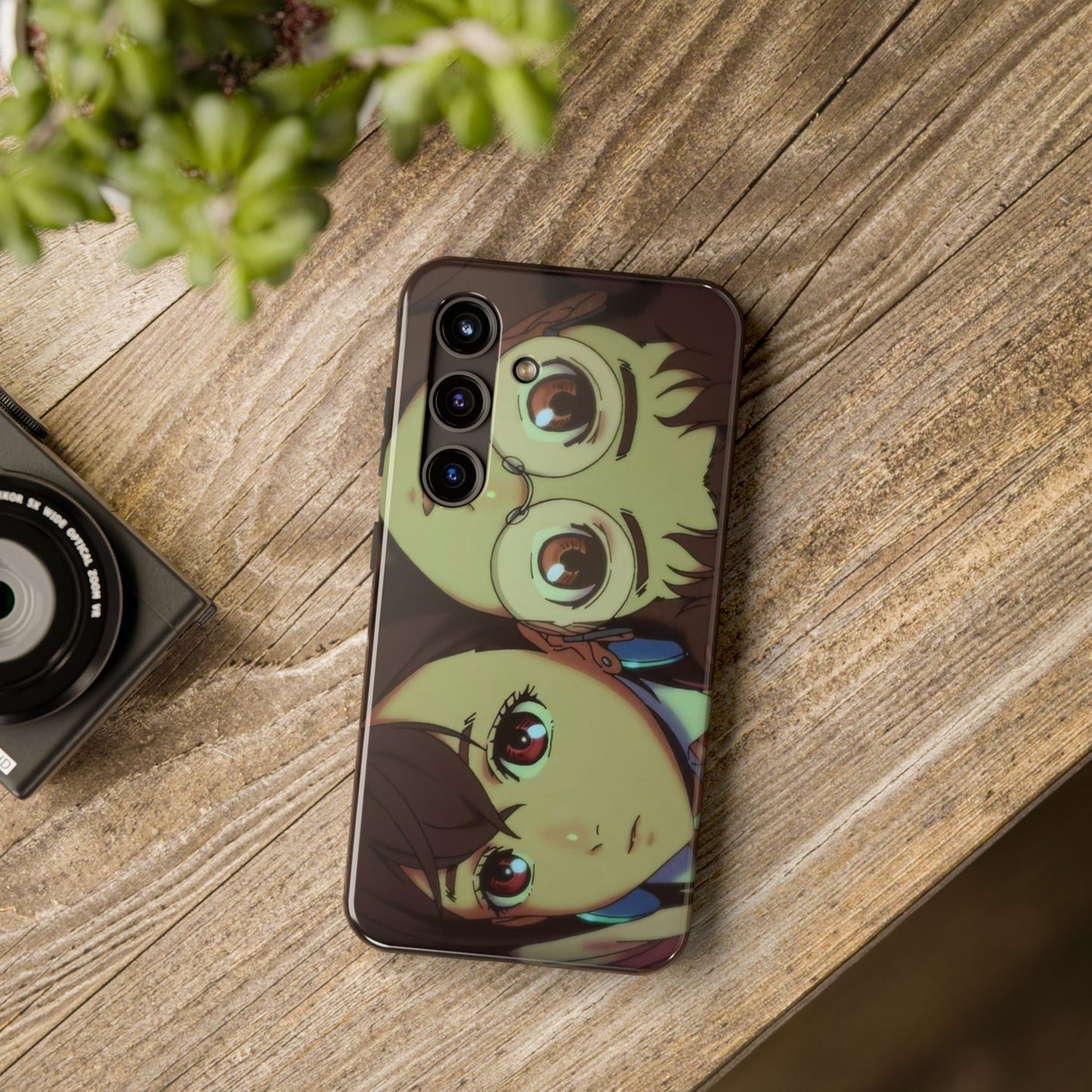 Anime Duo Tough Phone Case — Cute Chibi Sisters Protective Cover