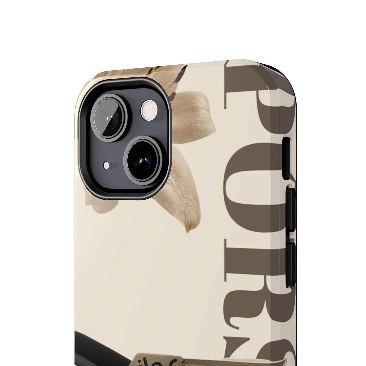 Tough Phone Case — Beige Sports Car Design with 'Tourist' Typography