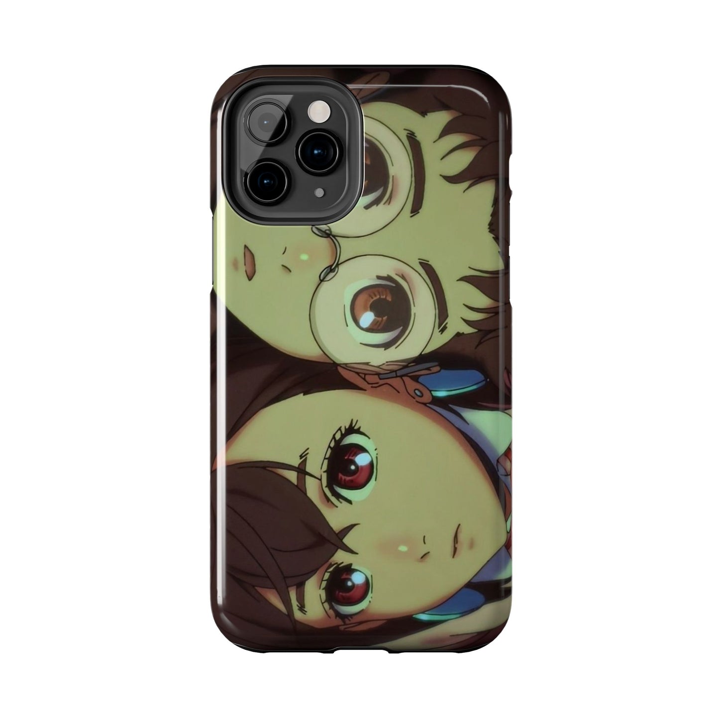 Anime Duo Tough Phone Case — Cute Chibi Sisters Protective Cover